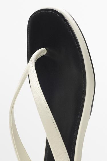 Mid-heel sandals with toe divider — WHITE 8