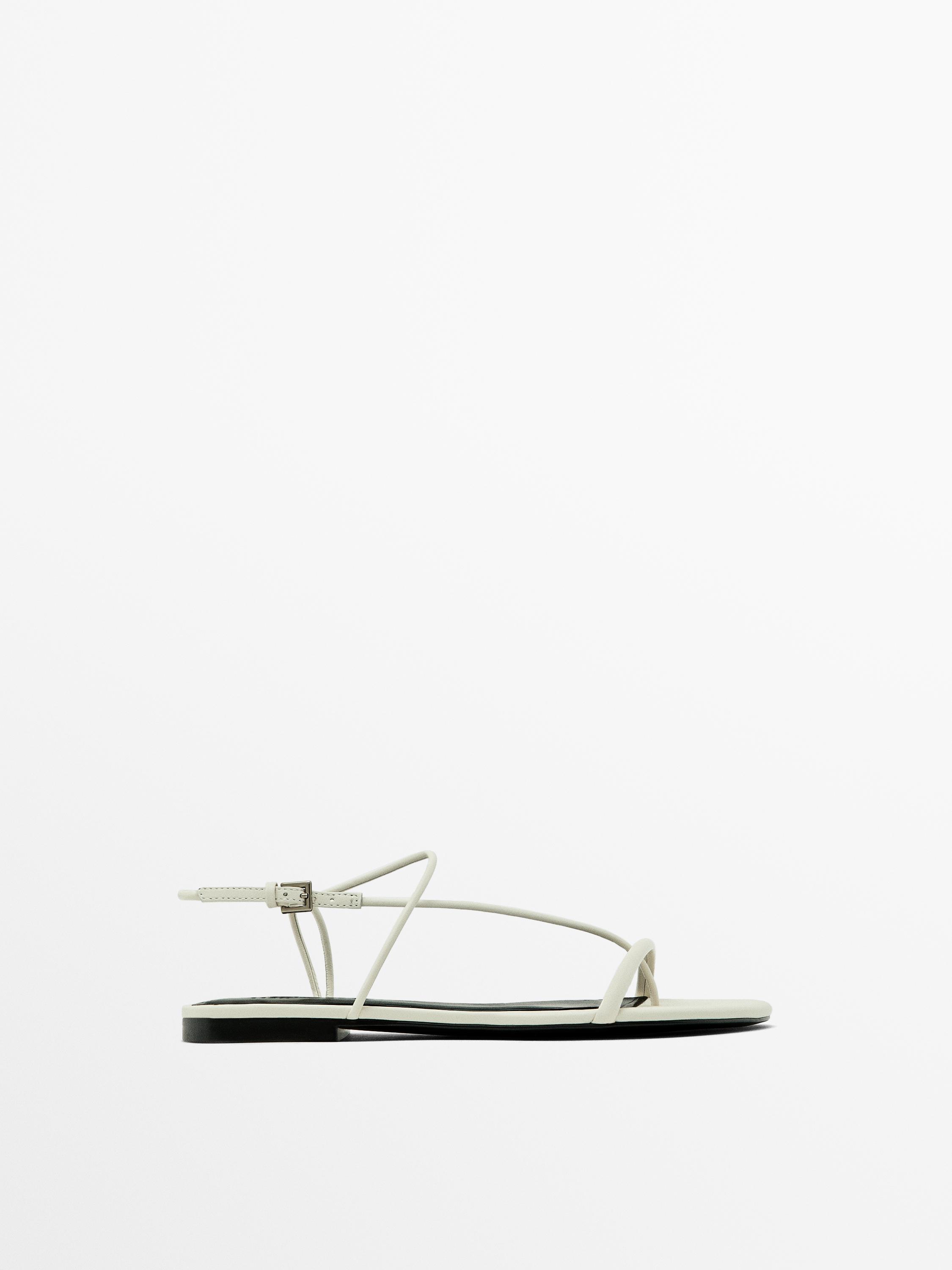 Sandales plates brides multiples
