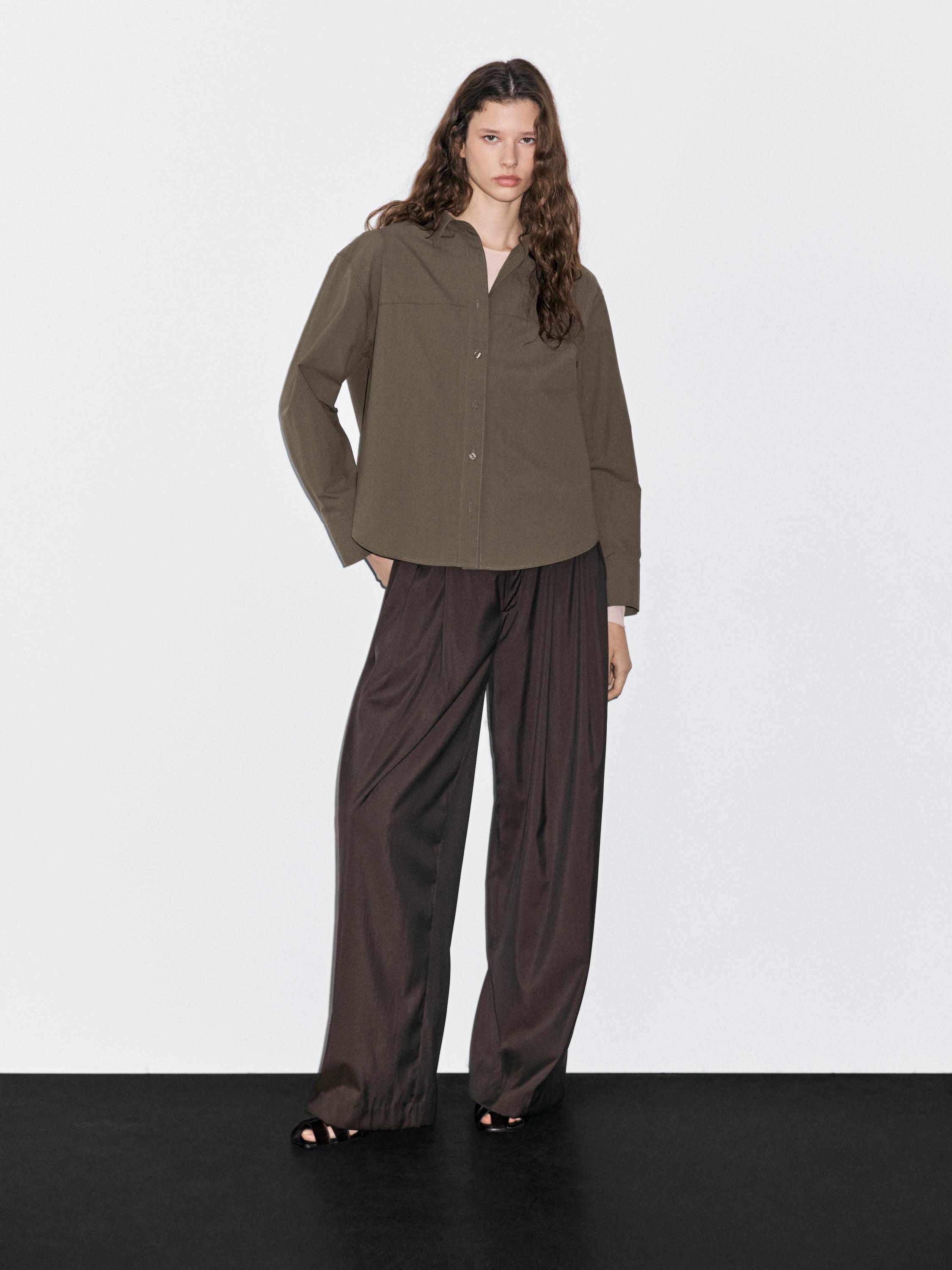 Chemisier 100 % coton couture apparente