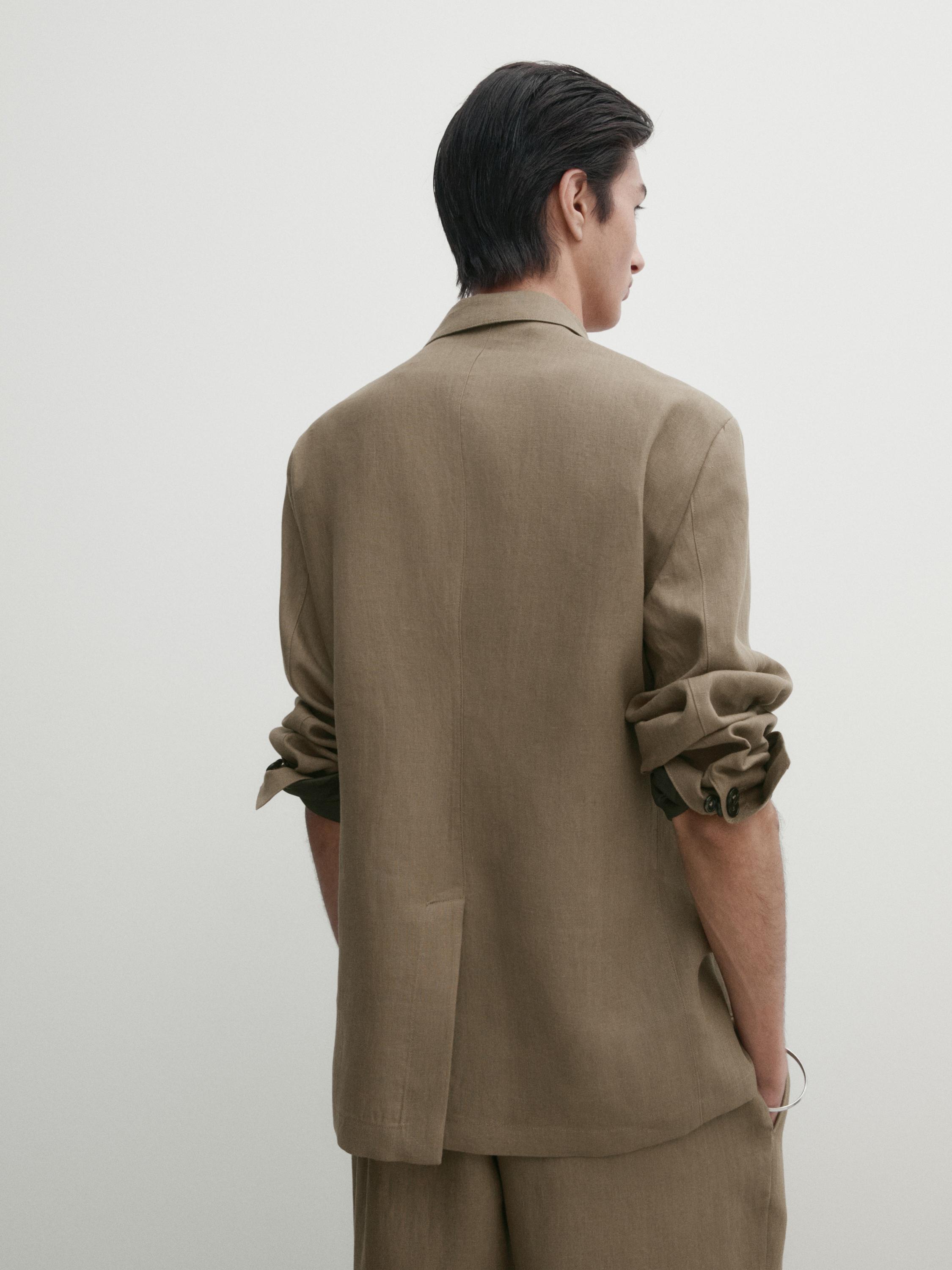 بليزر كتان متناسق