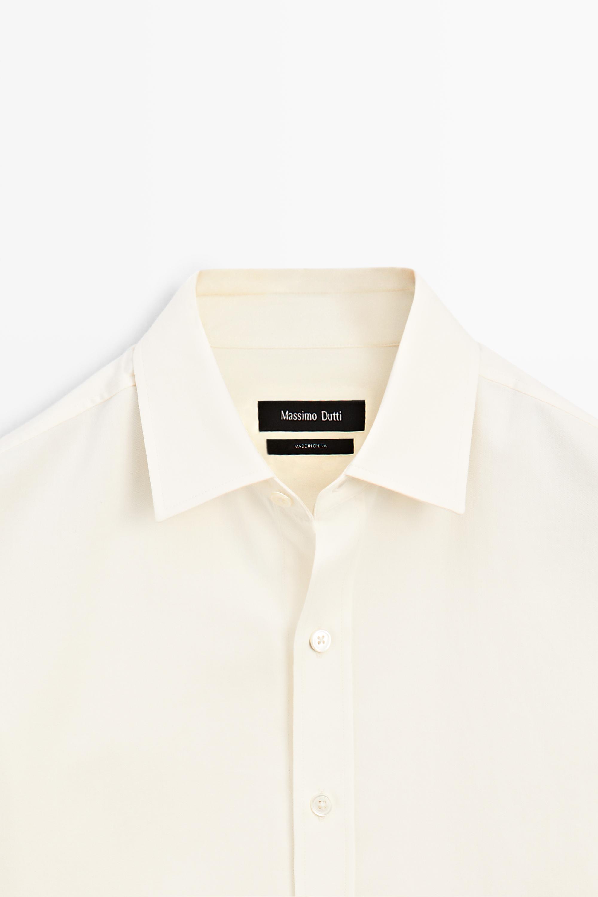 Relaxed fit cotton blend shirt — SAND