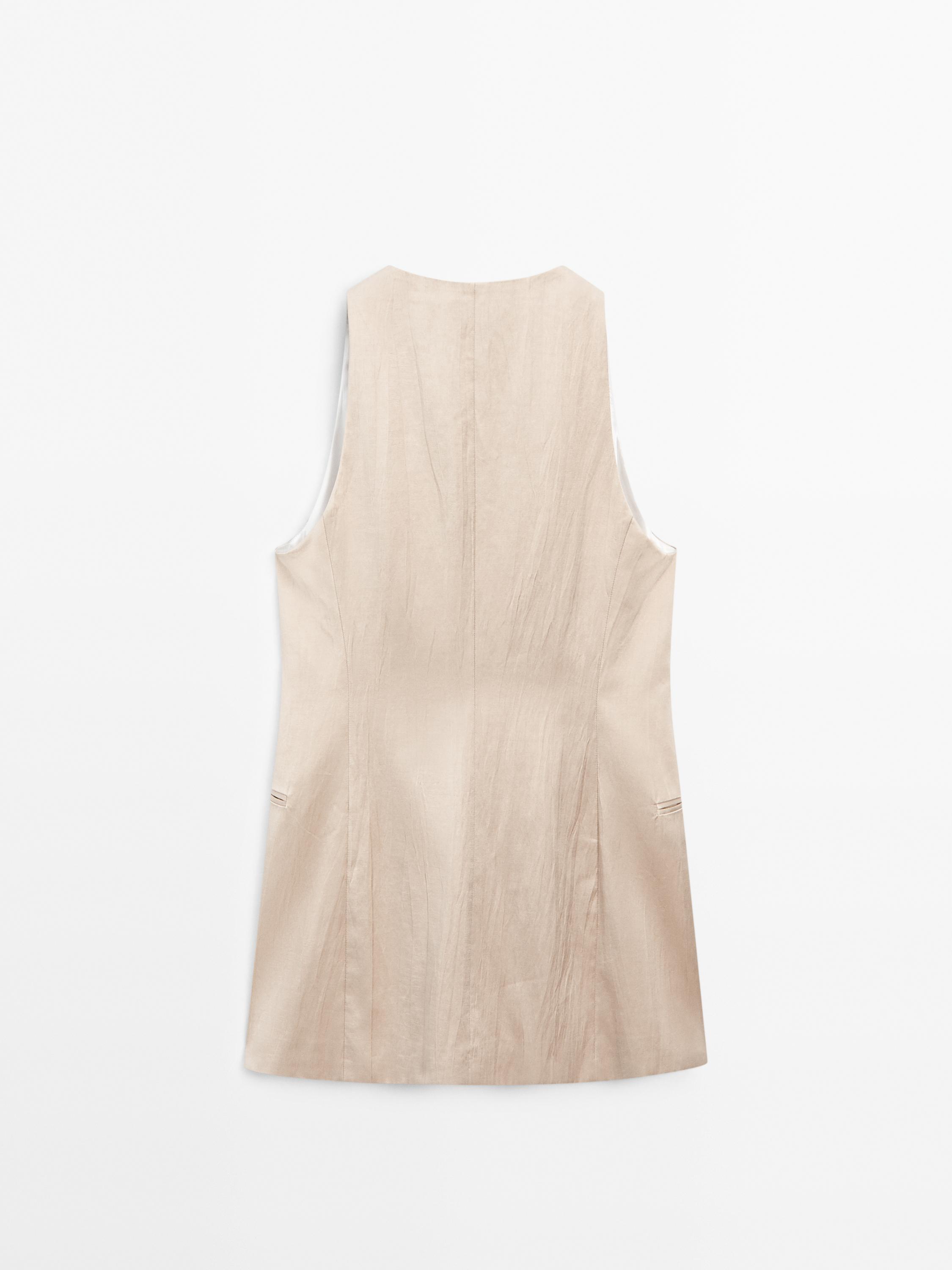Fitted waistcoat with rhinestone detail