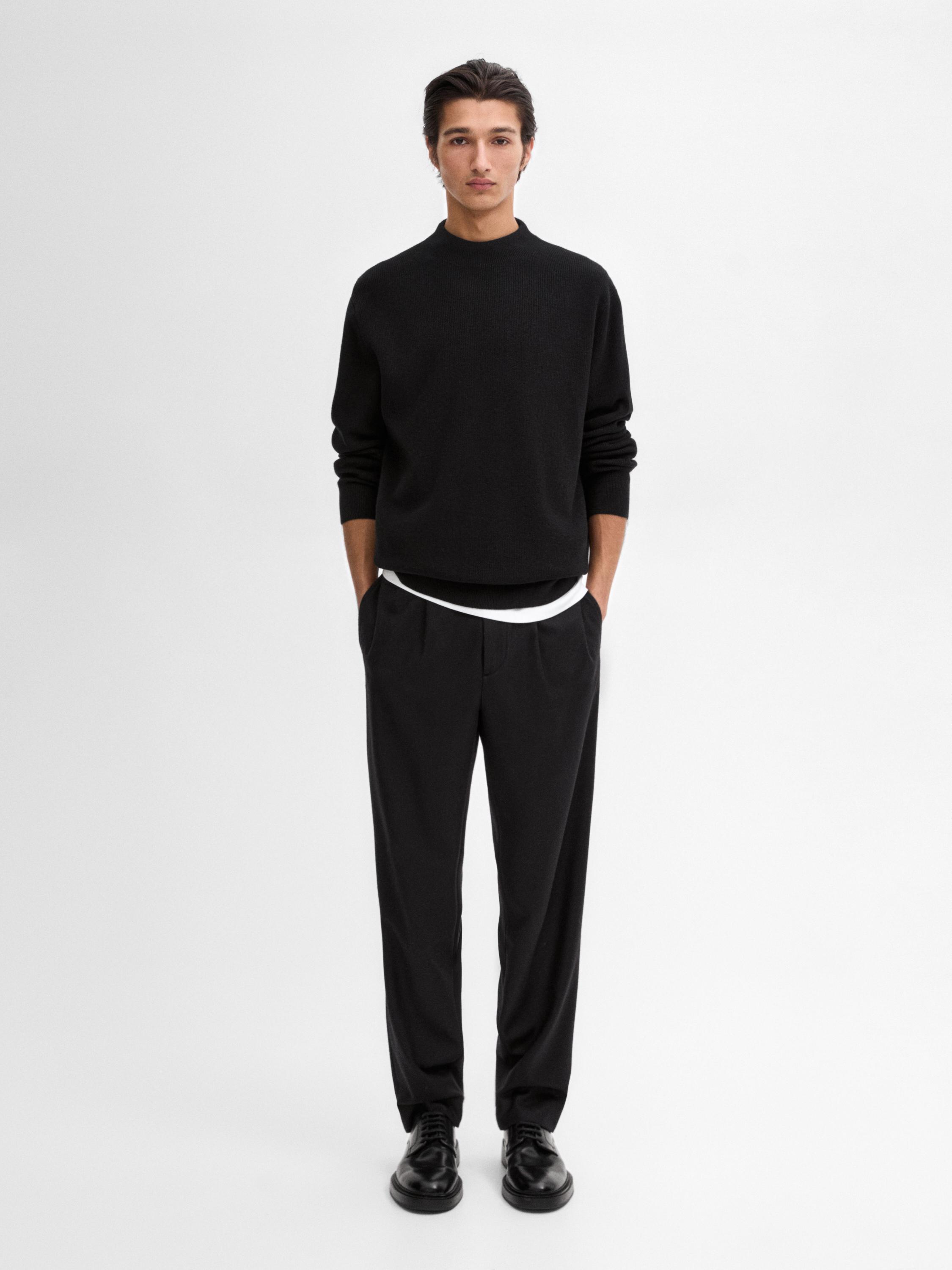 Rollkragen Pullover Rollkragenpullover Herren Slim Slim Fit