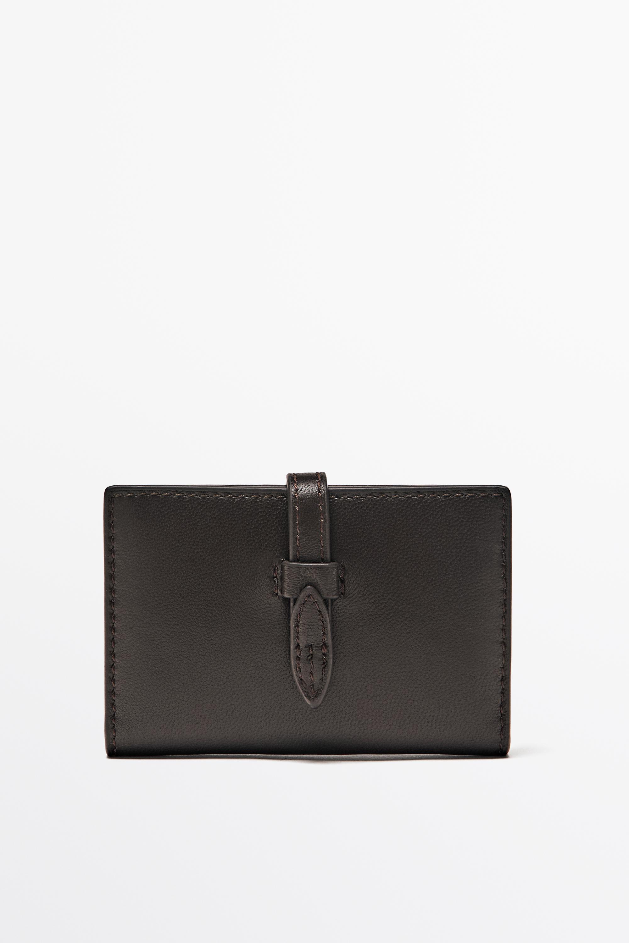 Nappa leather wallet — BROWN
