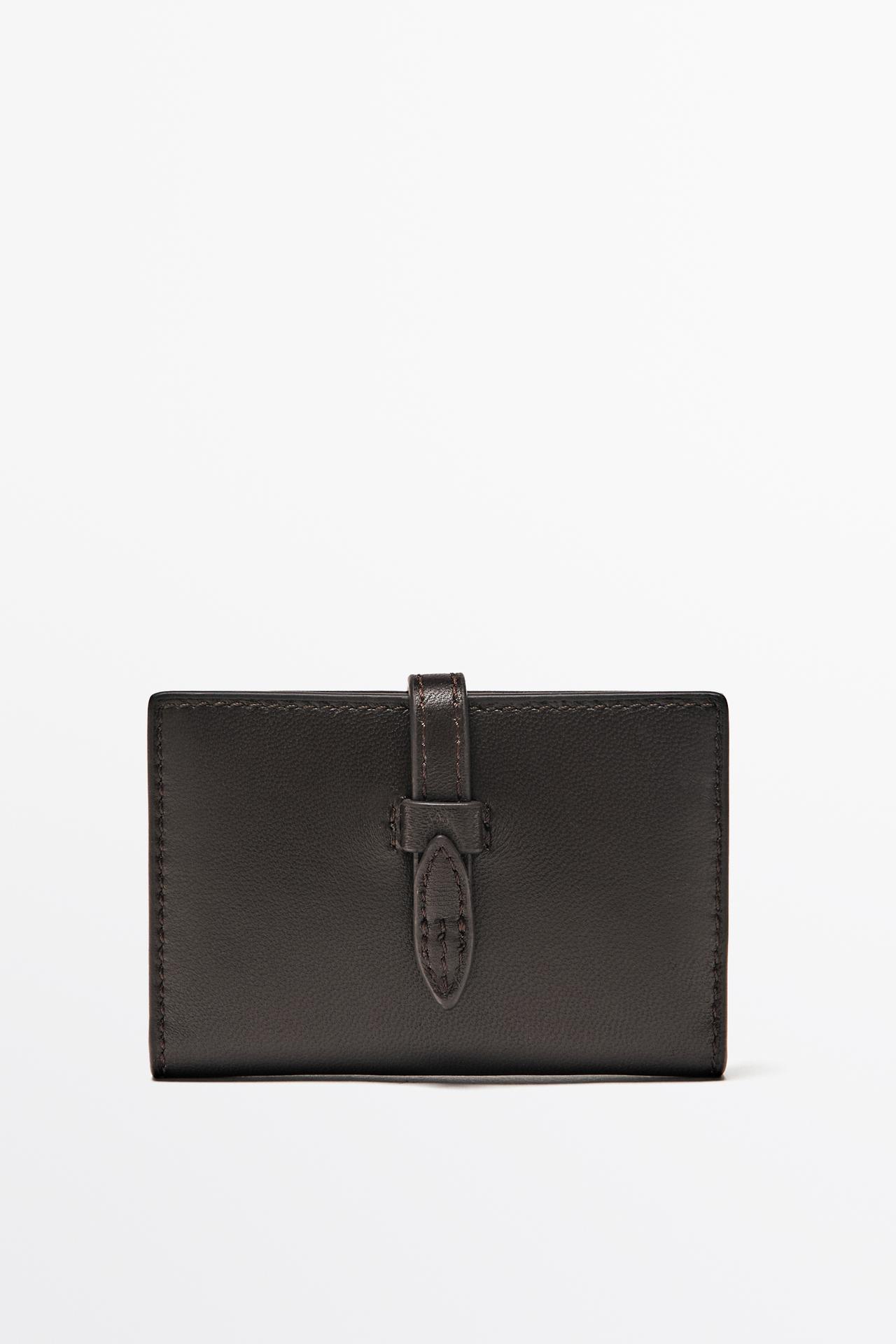 Nappa leather wallet — BROWN
