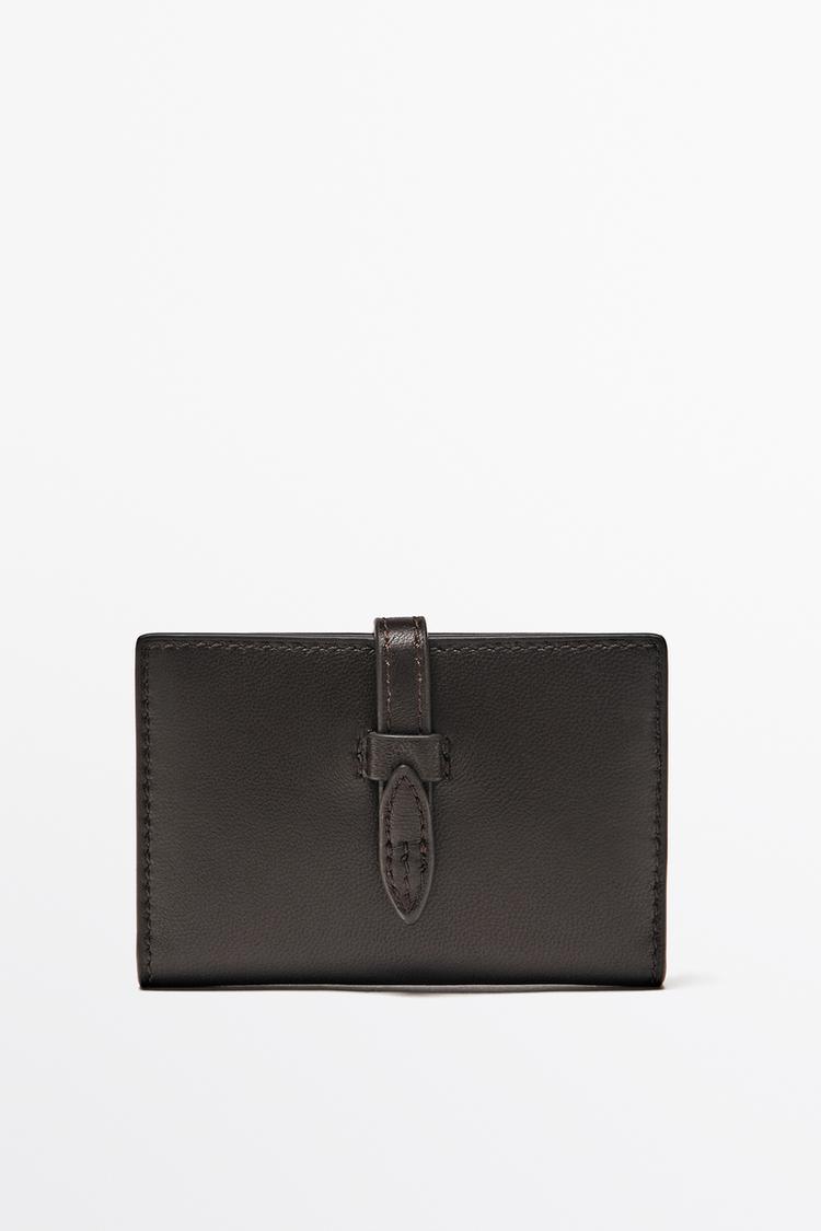 Nappa leather wallet — BROWN