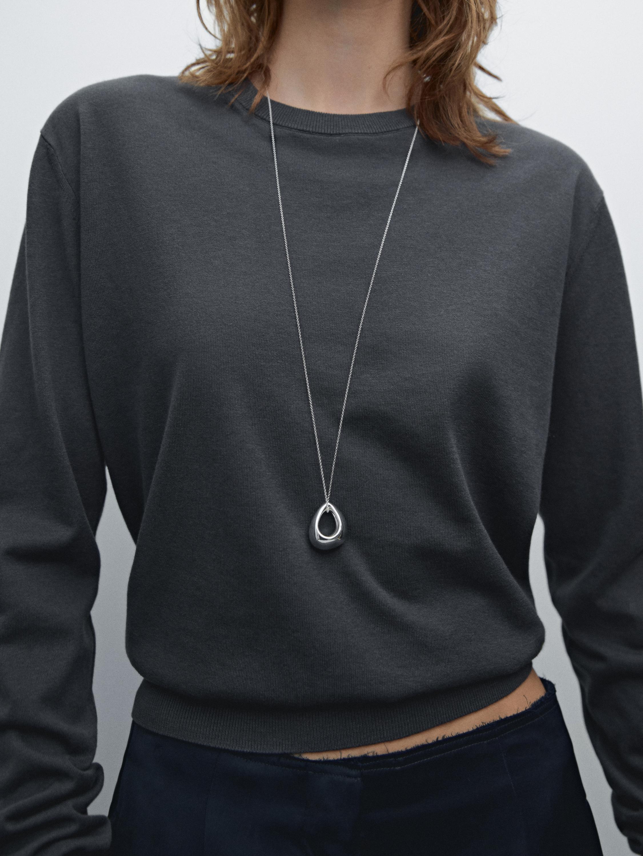 Pull en maille de coton mélangé