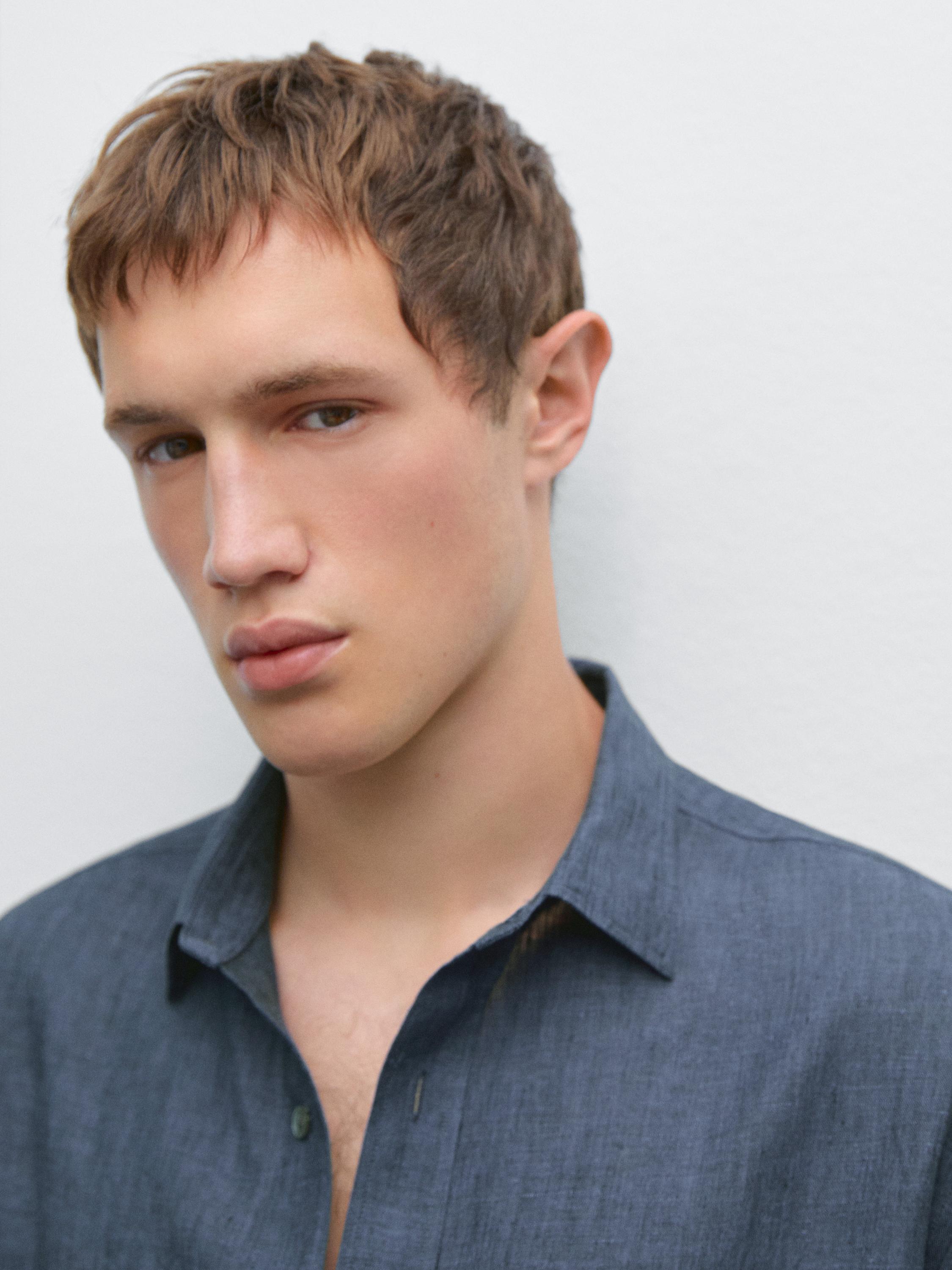 100% linen regular fit shirt