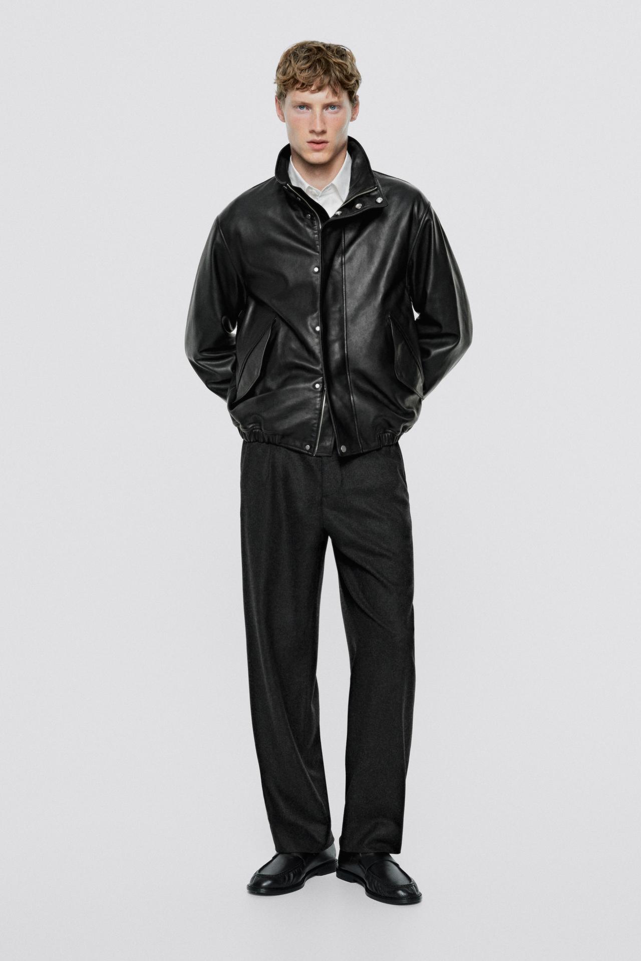 Nappa leather jacket with pocket detail - LIMITED EDITION — BLACK