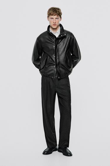 Nappa leather jacket with pocket detail - LIMITED EDITION — BLACK 1