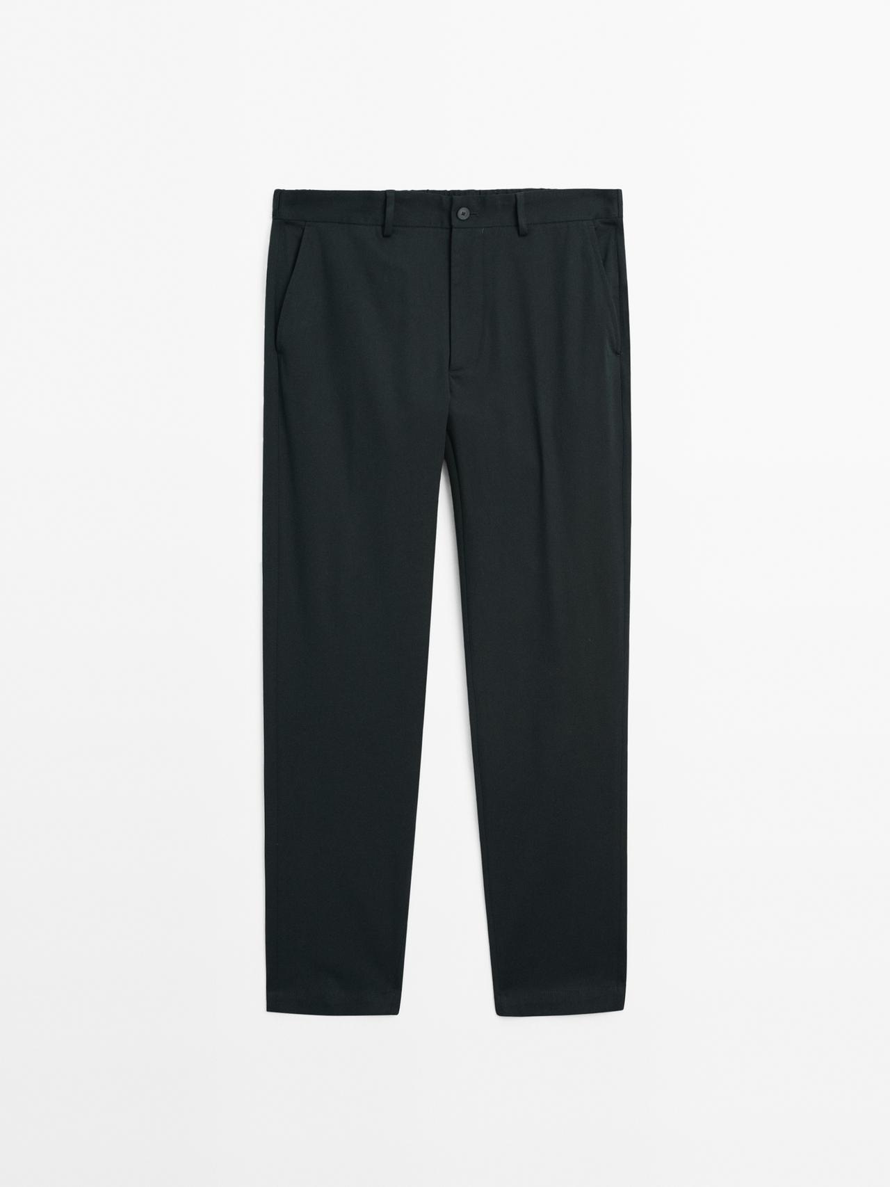 Massimo Dutti - Herre - Semi-Joggingbukser I Bomuldsblanding - Marineblå - M