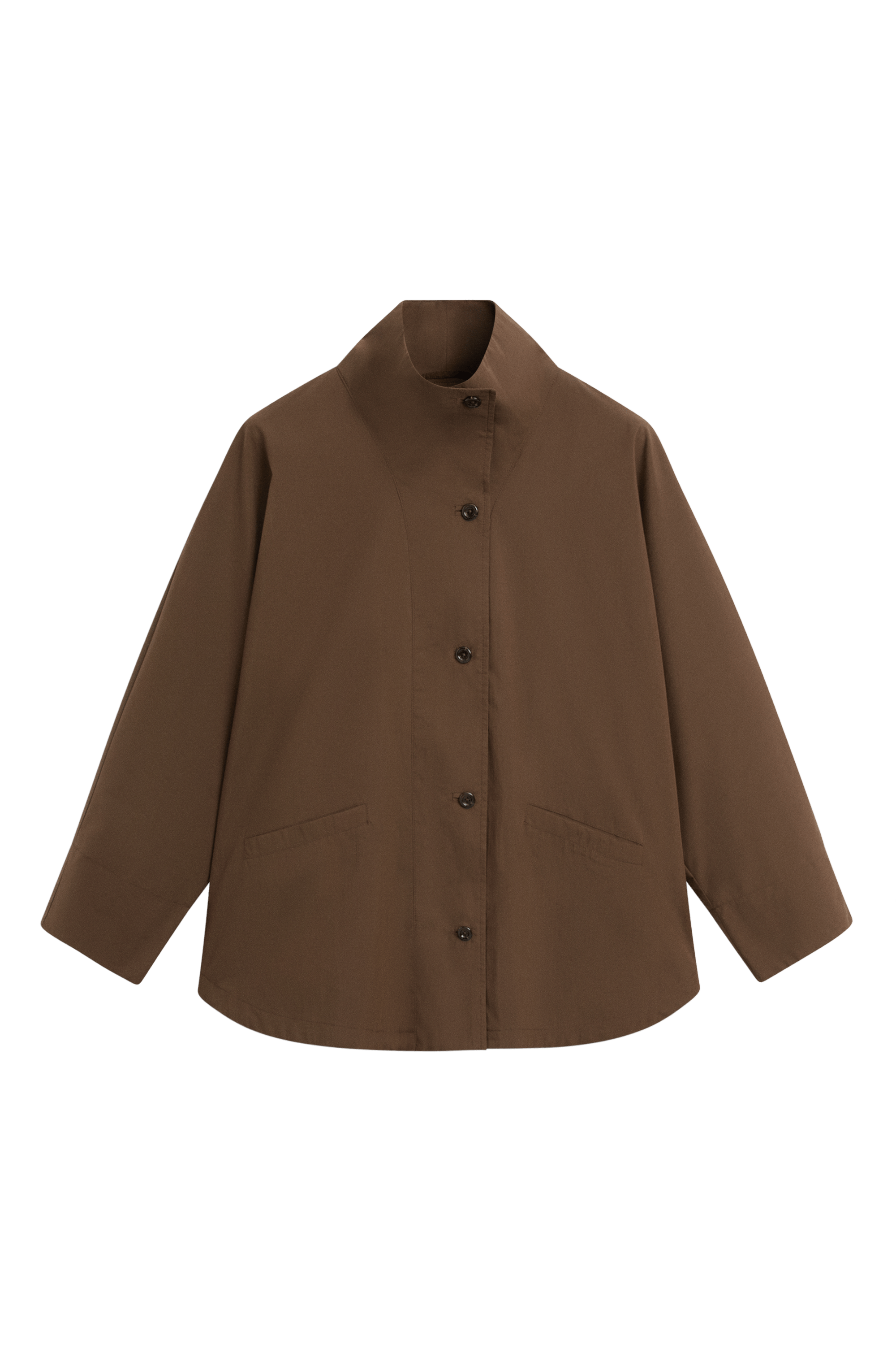 Massimo Dutti Yaka detaylı pelerin ceket görsel 3