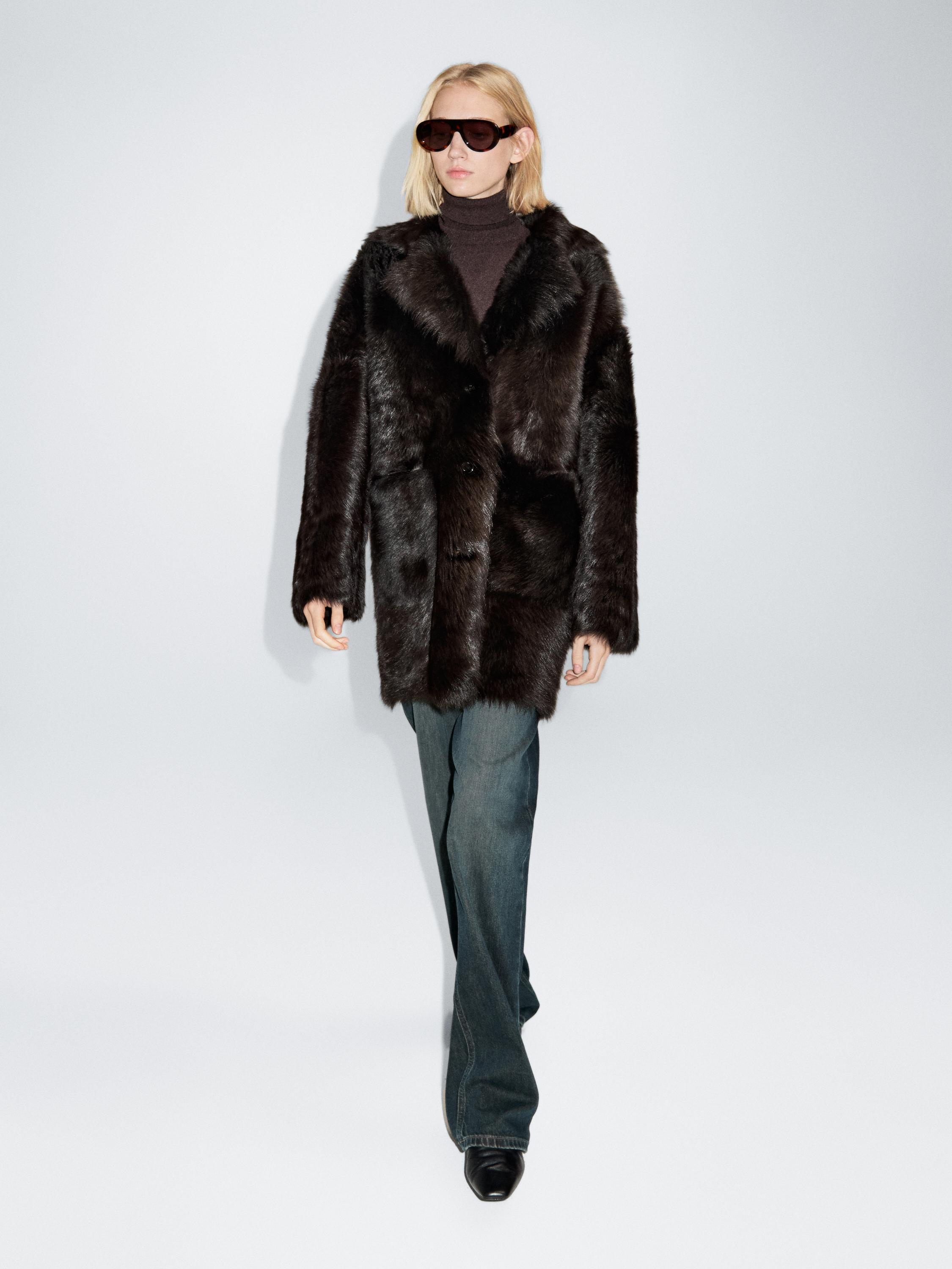 長版羊皮真皮大衣