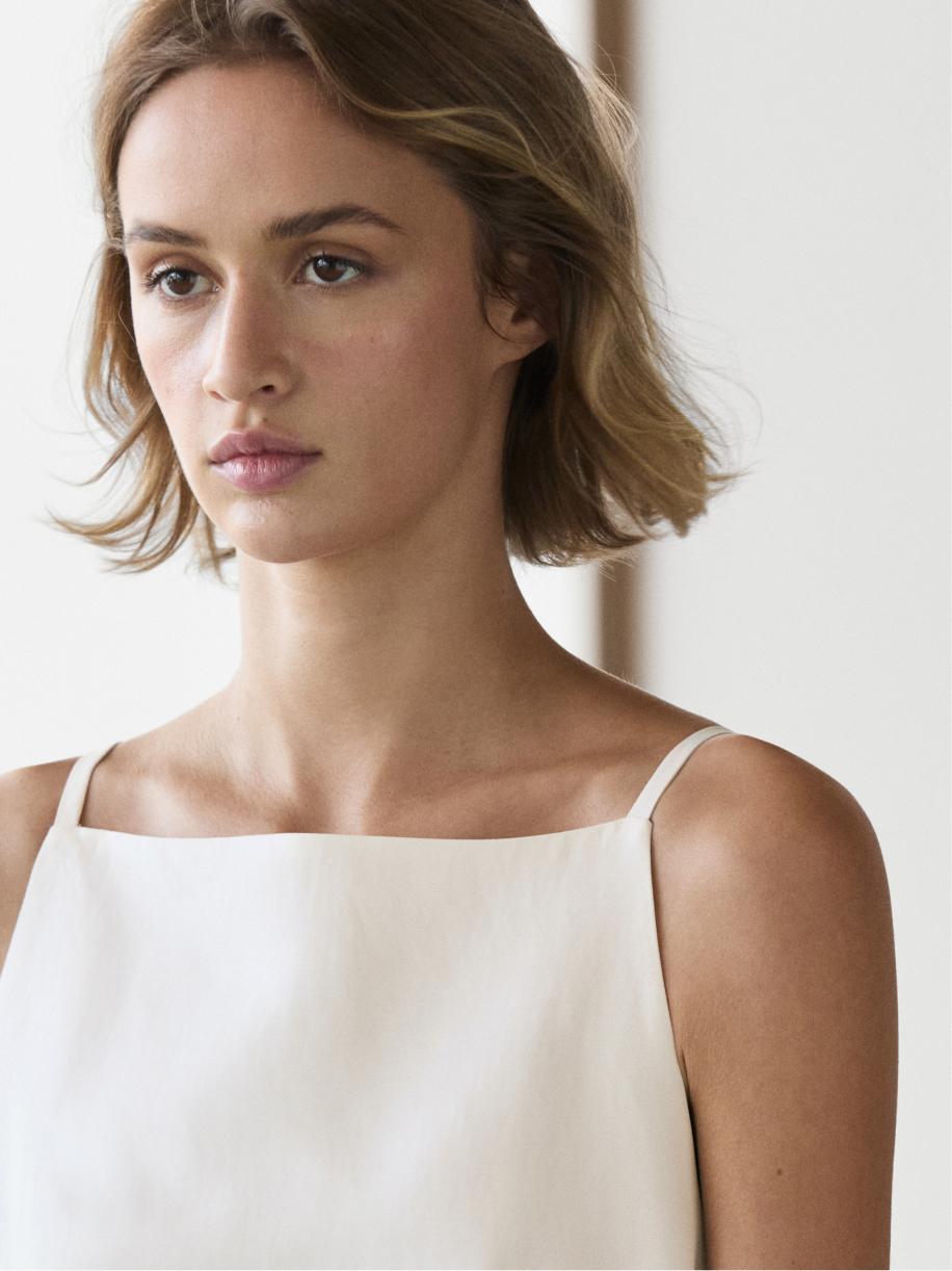 Thin strap mini dress — WHITE