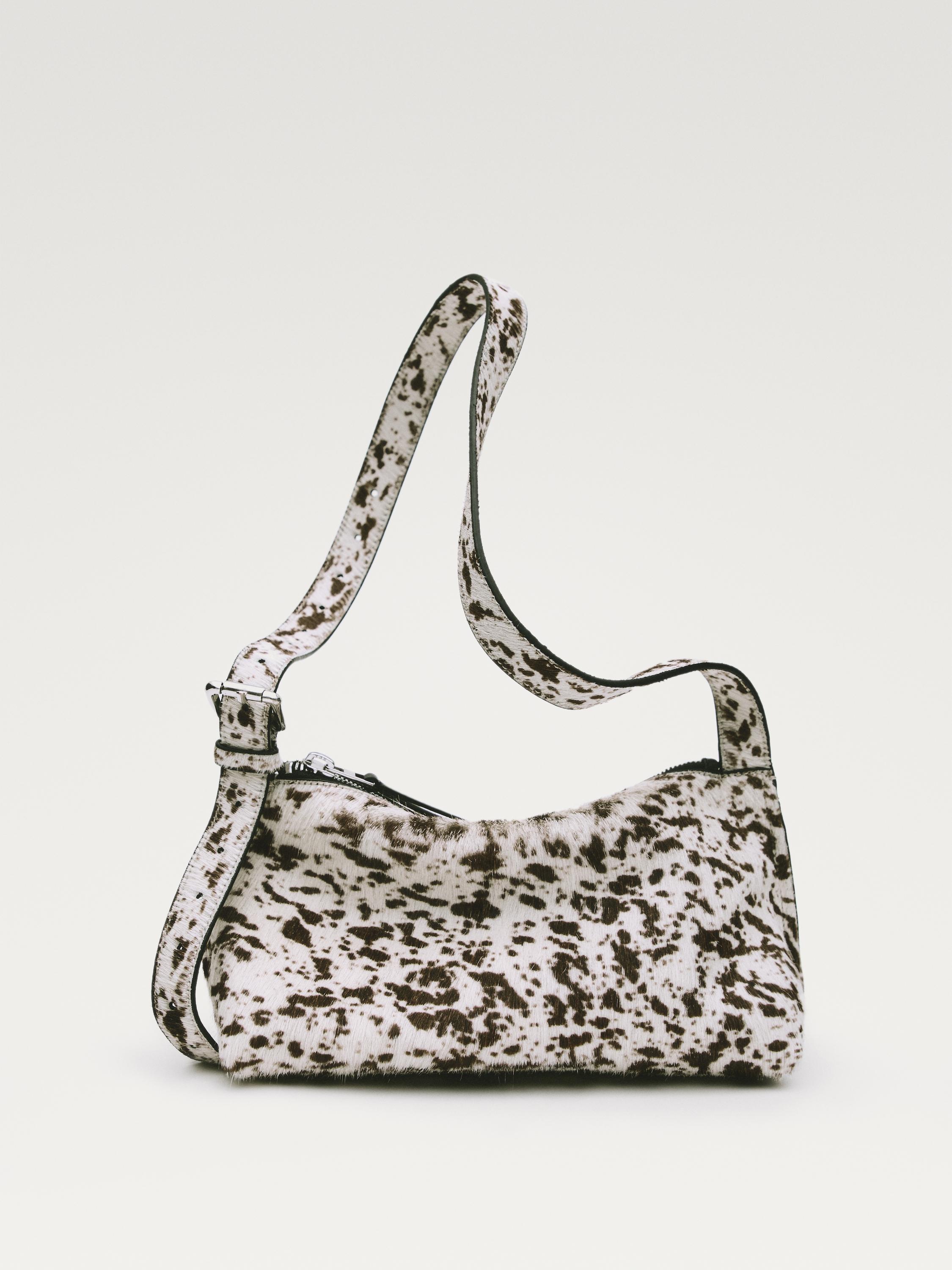 Animal print hair-on-leather mini bag