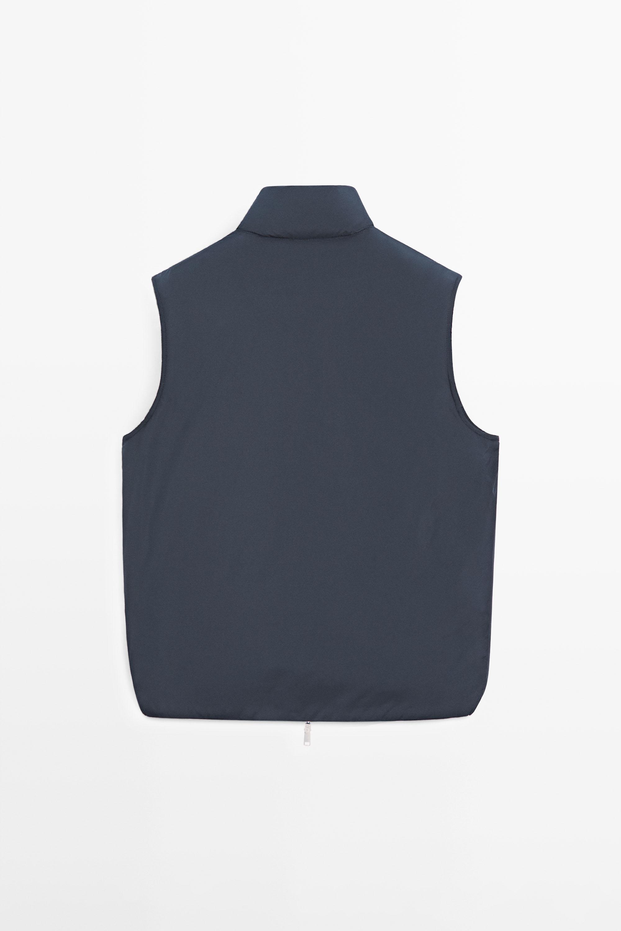 Water-repellent extra lightweight puffer gilet — NAVY BLUE