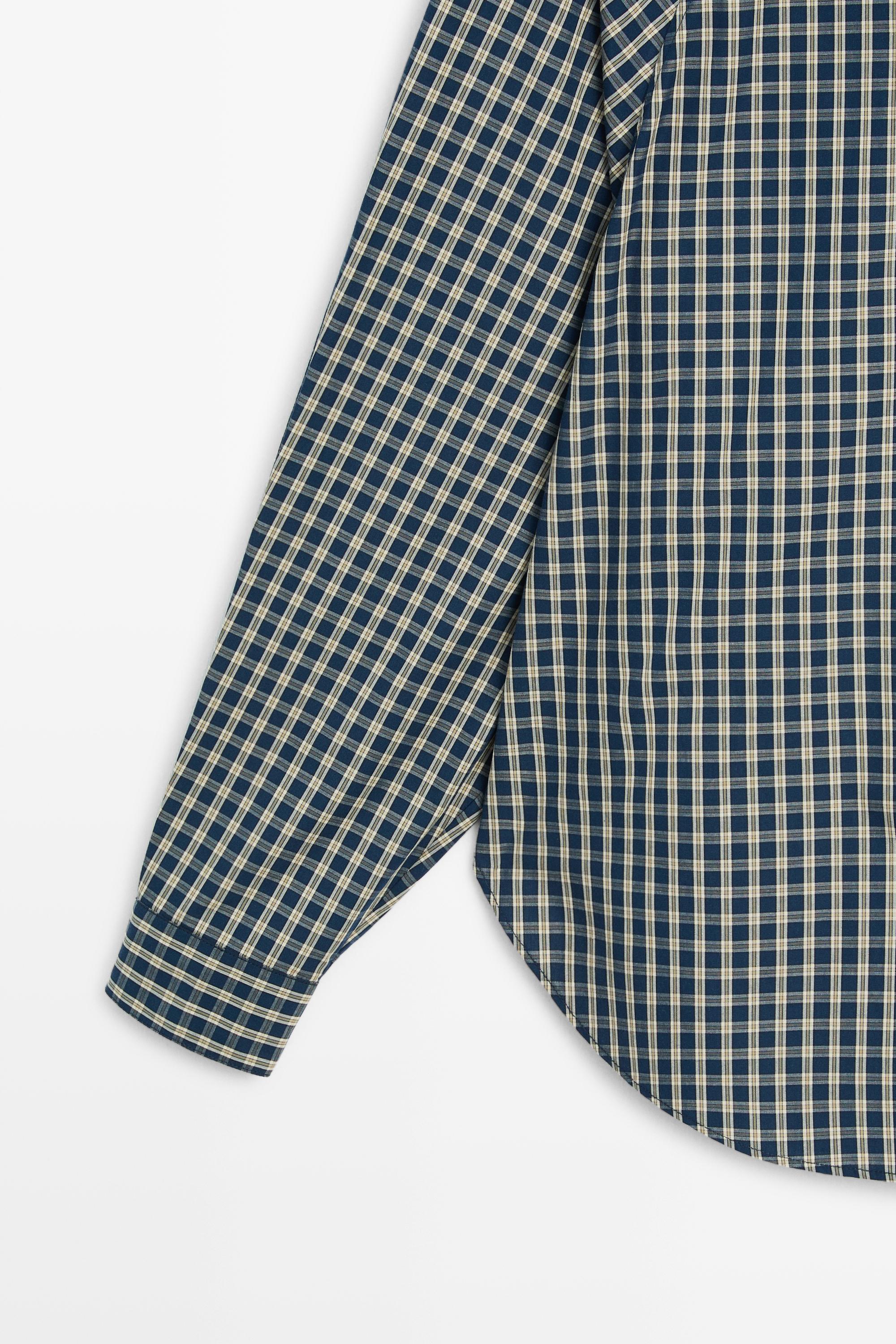 100% cotton check shirt — BLUE