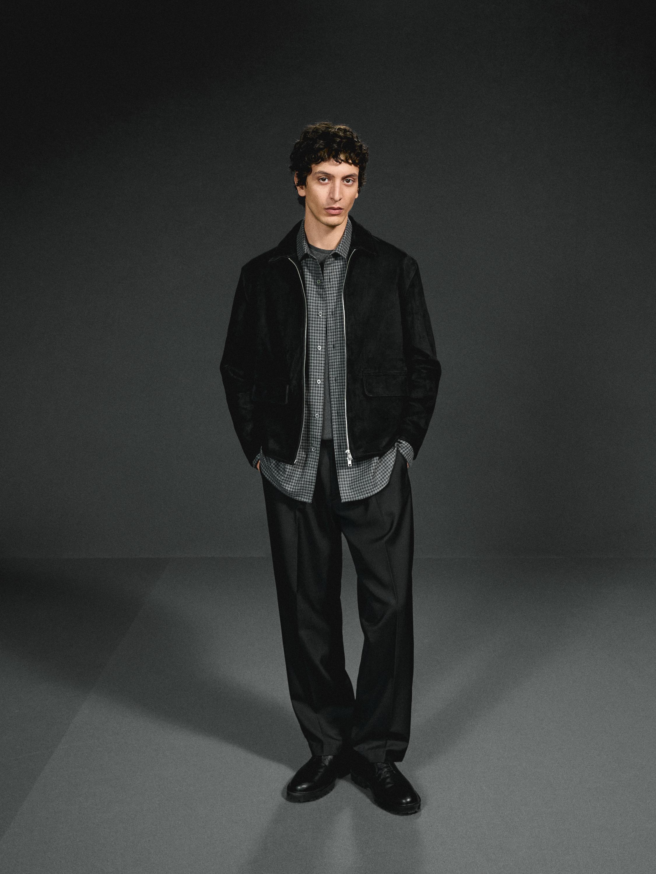 Wool blend trousers — CHARCOAL