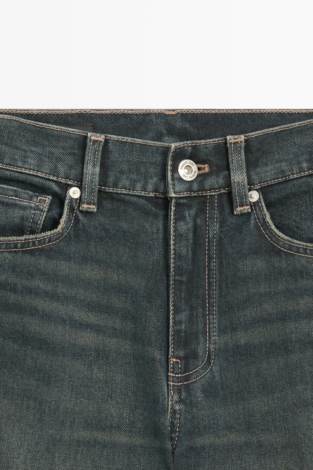 Mid-waist flare fit jeans — Dark blue