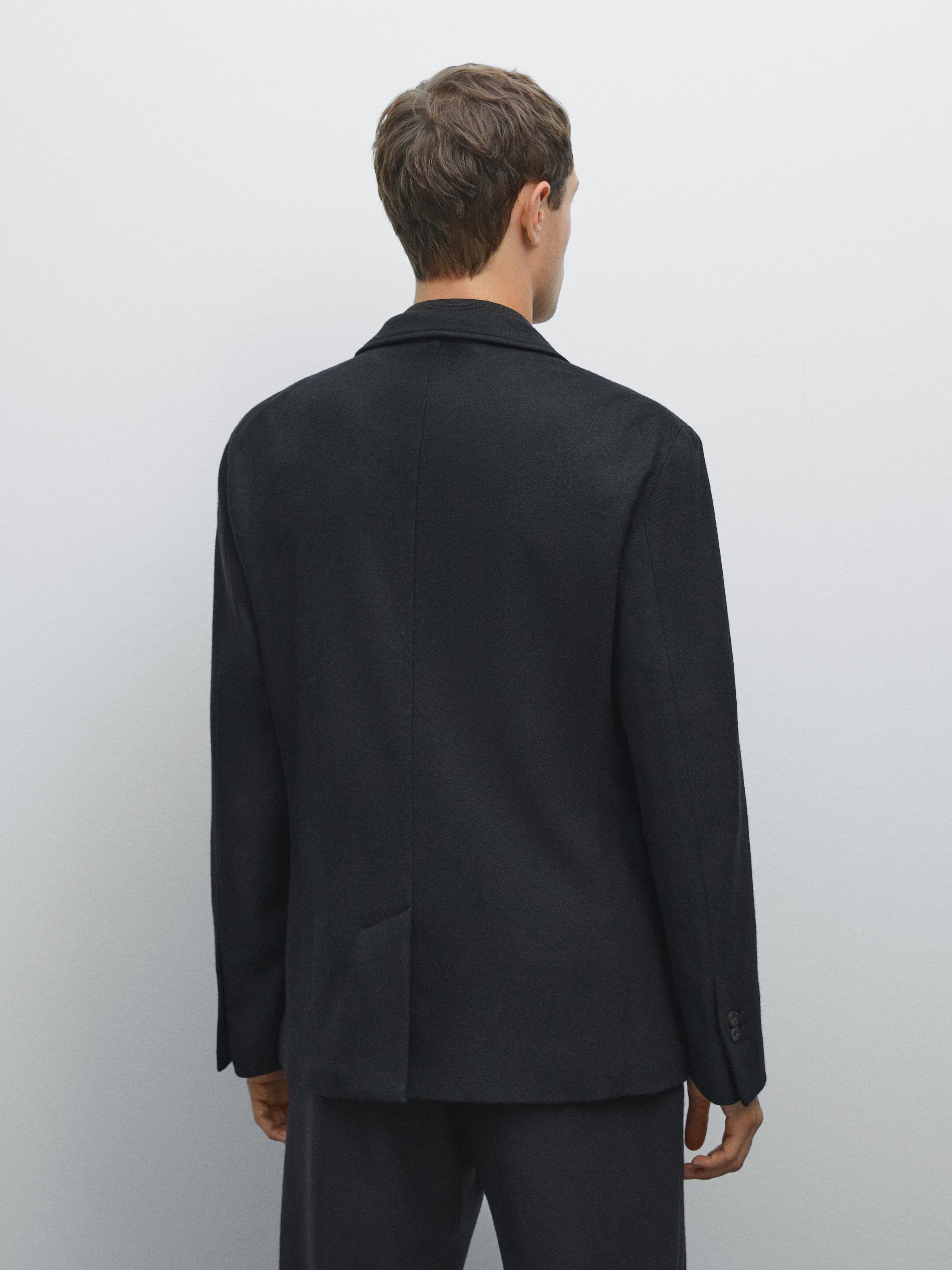 Wool blend suit blazer