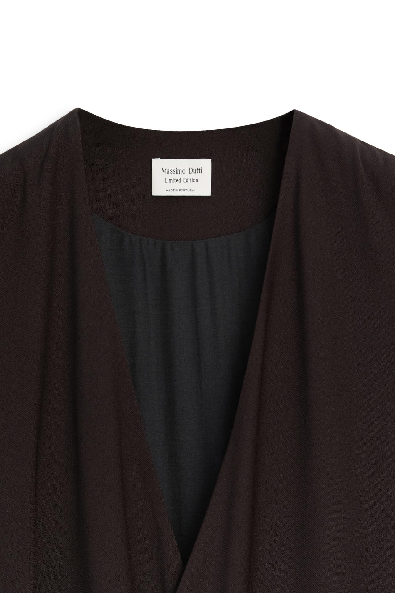 V-neck midi dress - LIMITED EDITION — BROWN