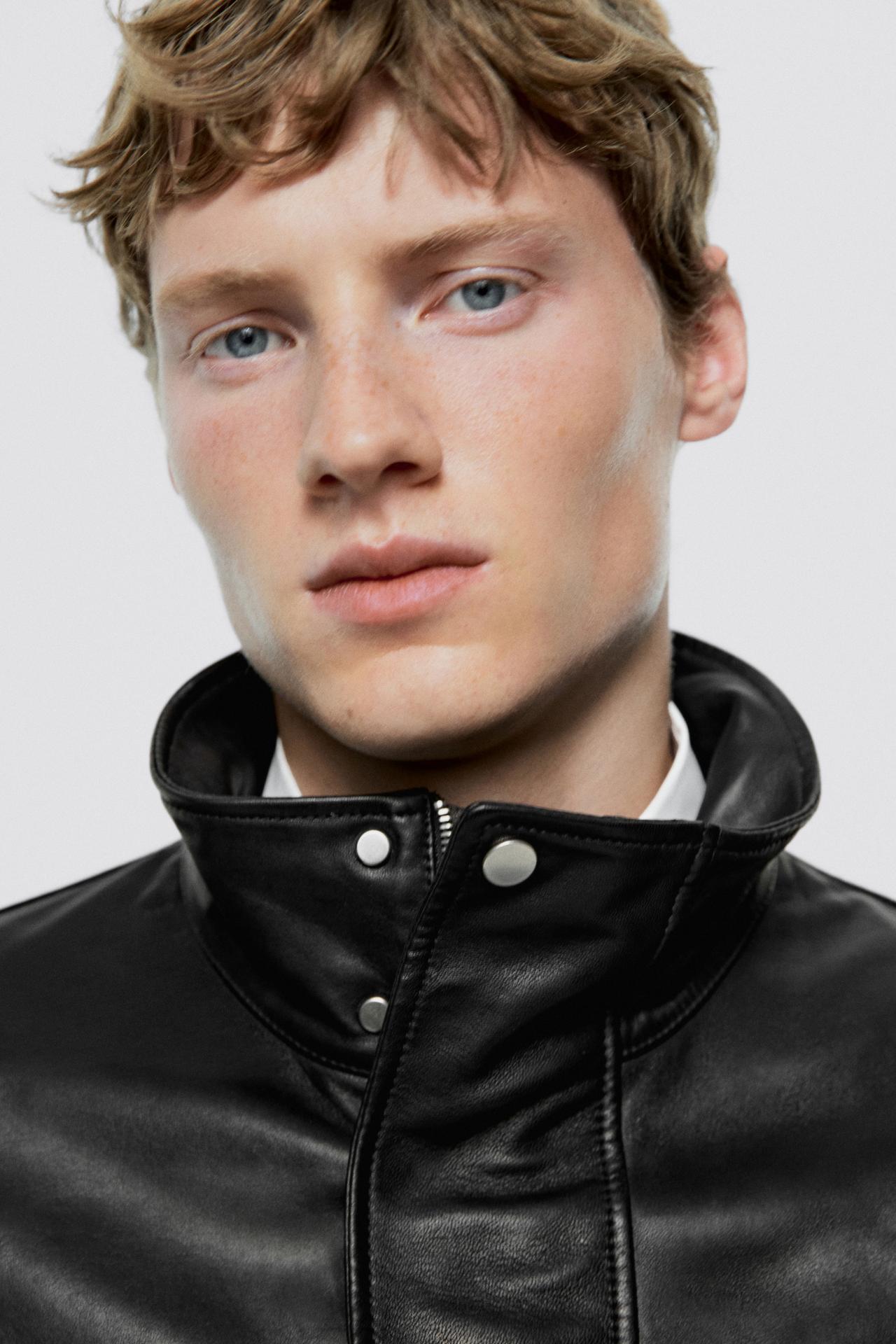 Nappa leather jacket with pocket detail - LIMITED EDITION — BLACK