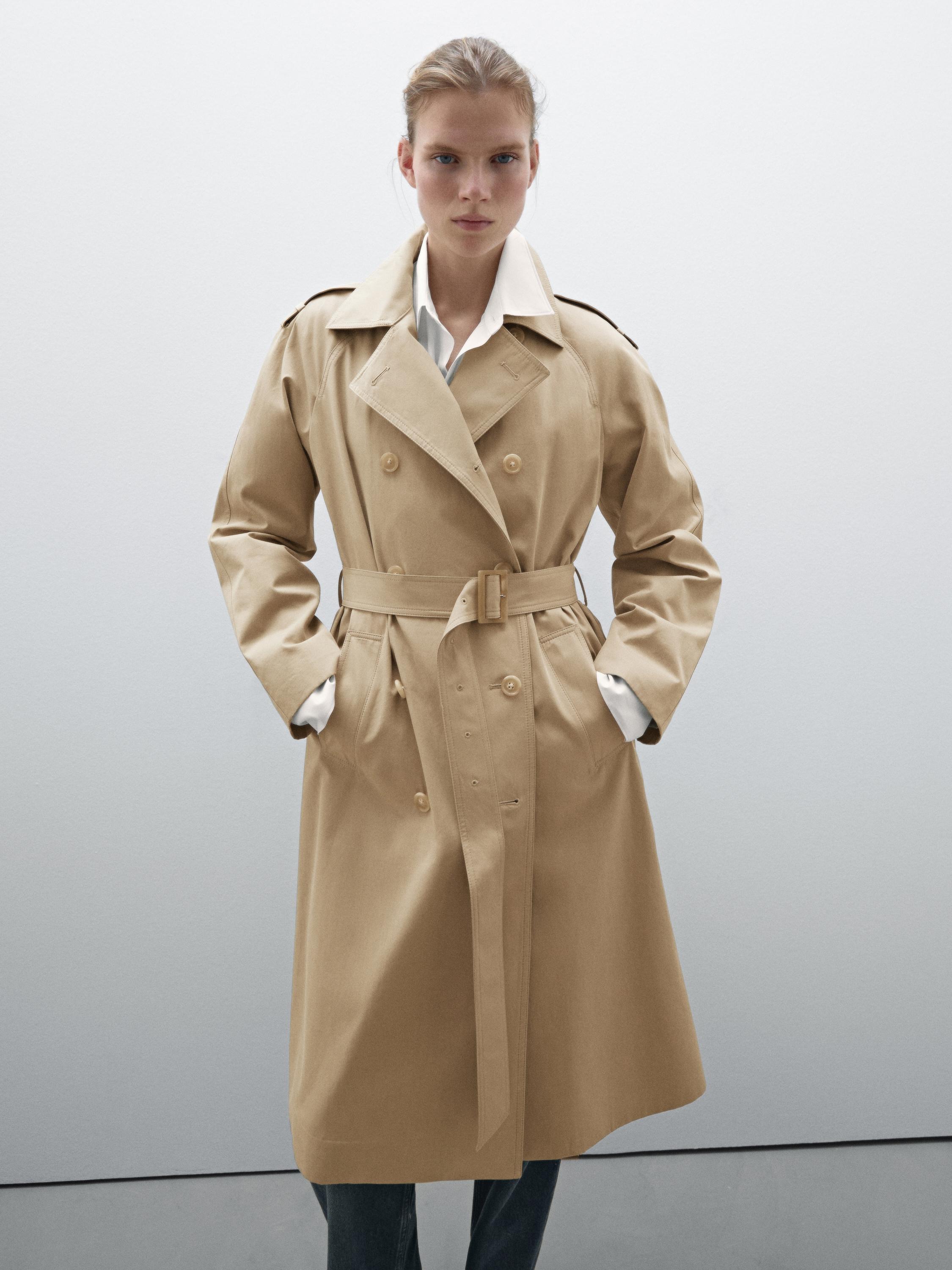 Classic water-repellent trench coat