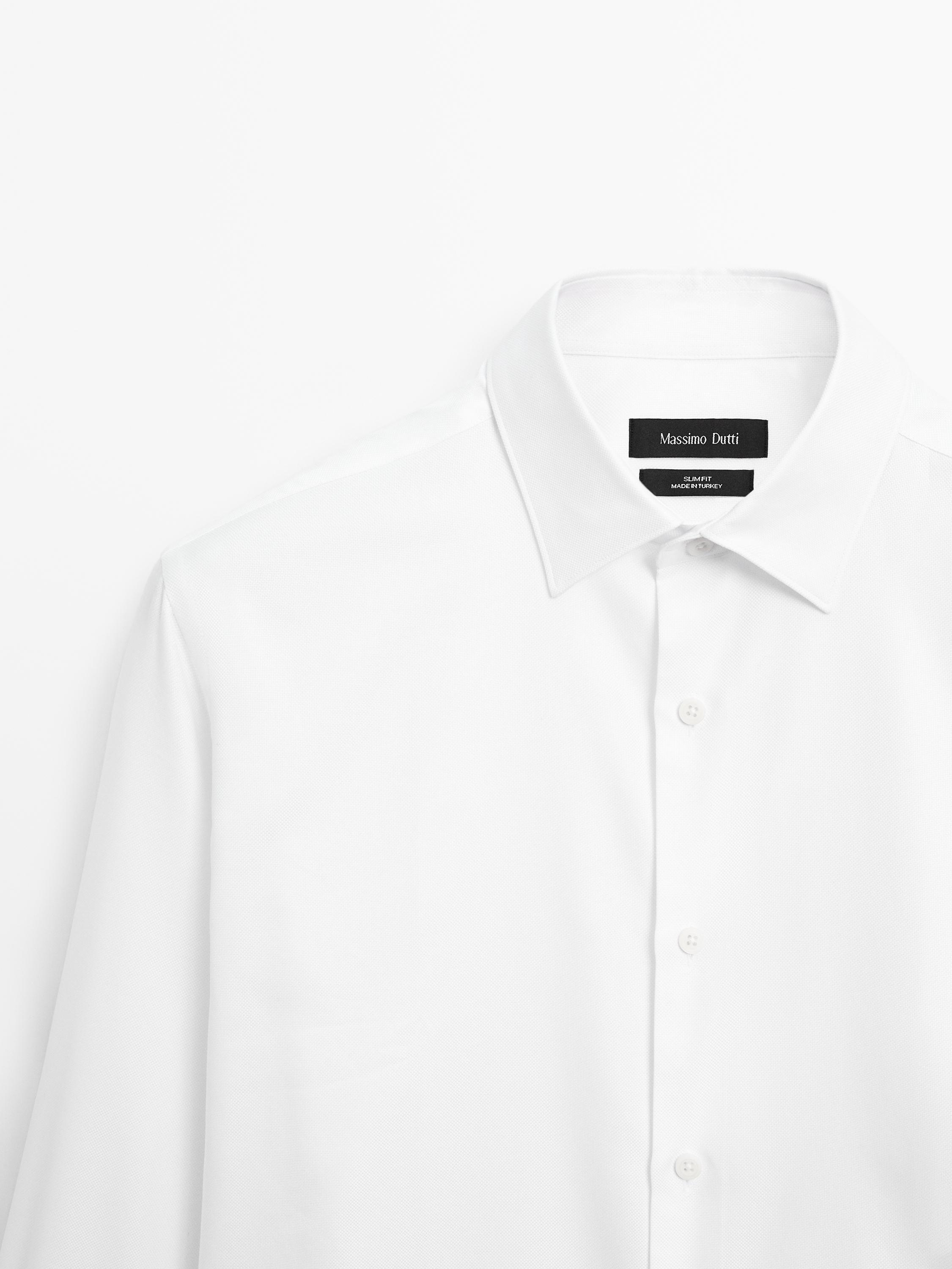 Camisa oxford slim fit 100% algodón