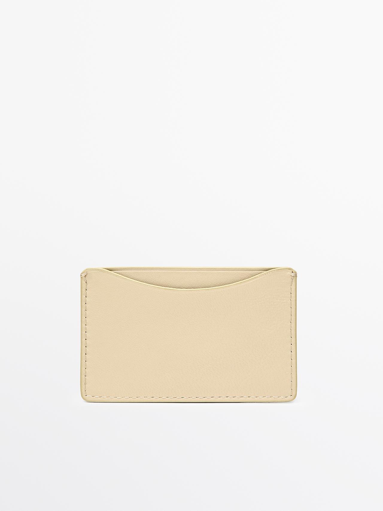 Cartera Piel Napa - Vainilla - 01 - Massimo Dutti - Mujer