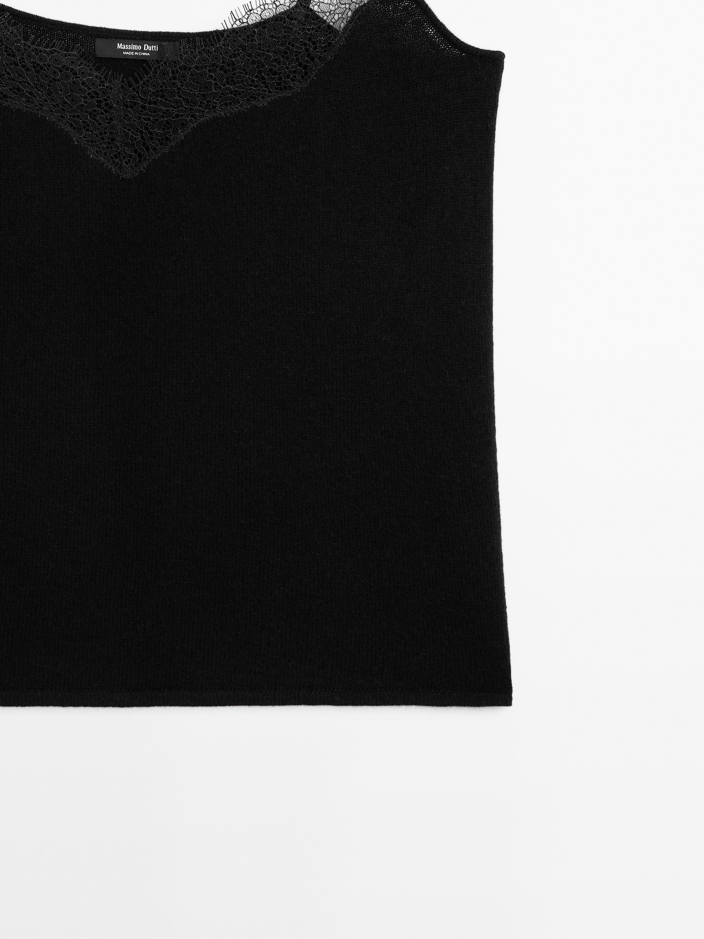 Lace-trimmed camisole top