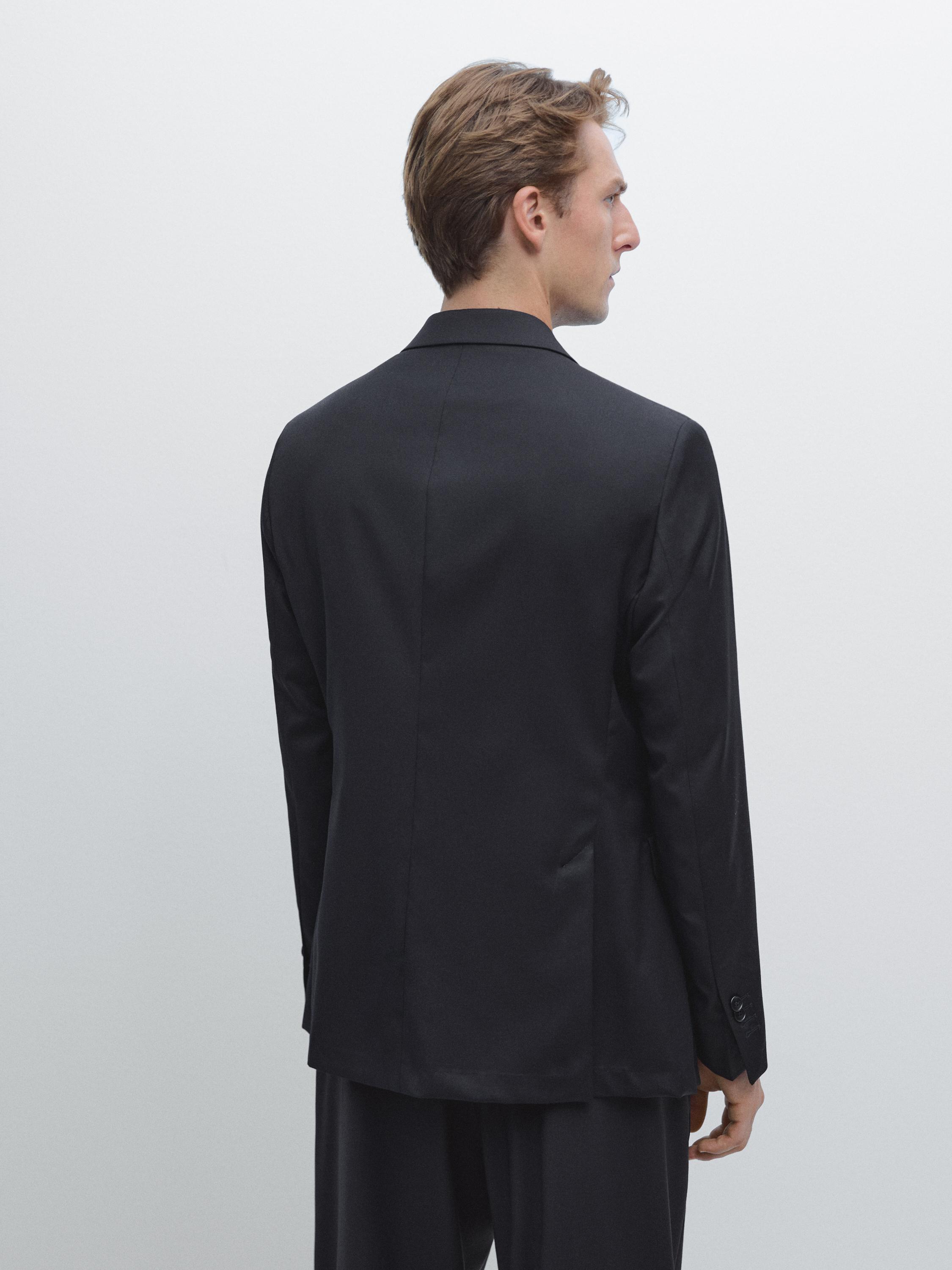 100% wool double-breasted blazer
