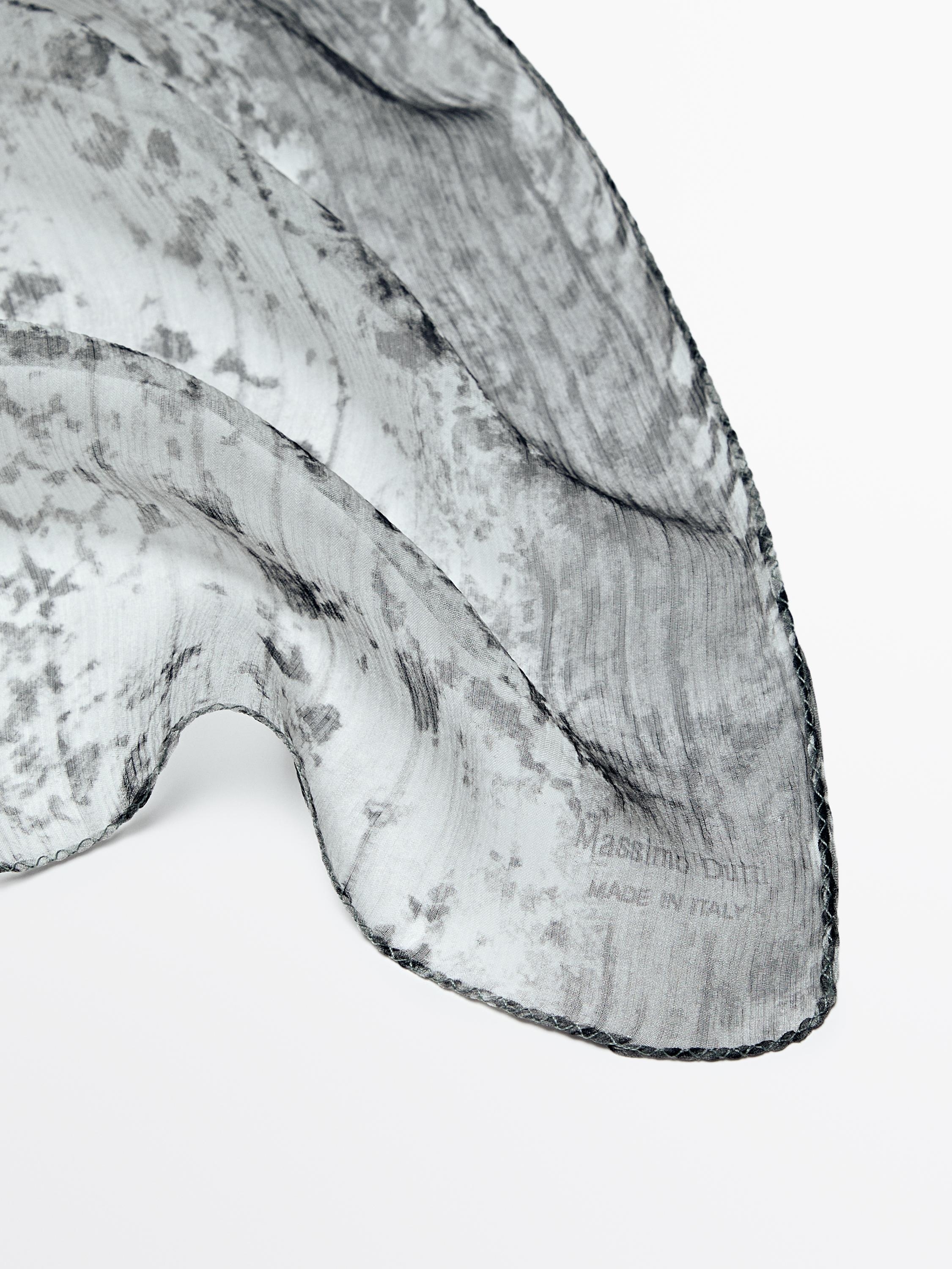 Silk animal print scarf
