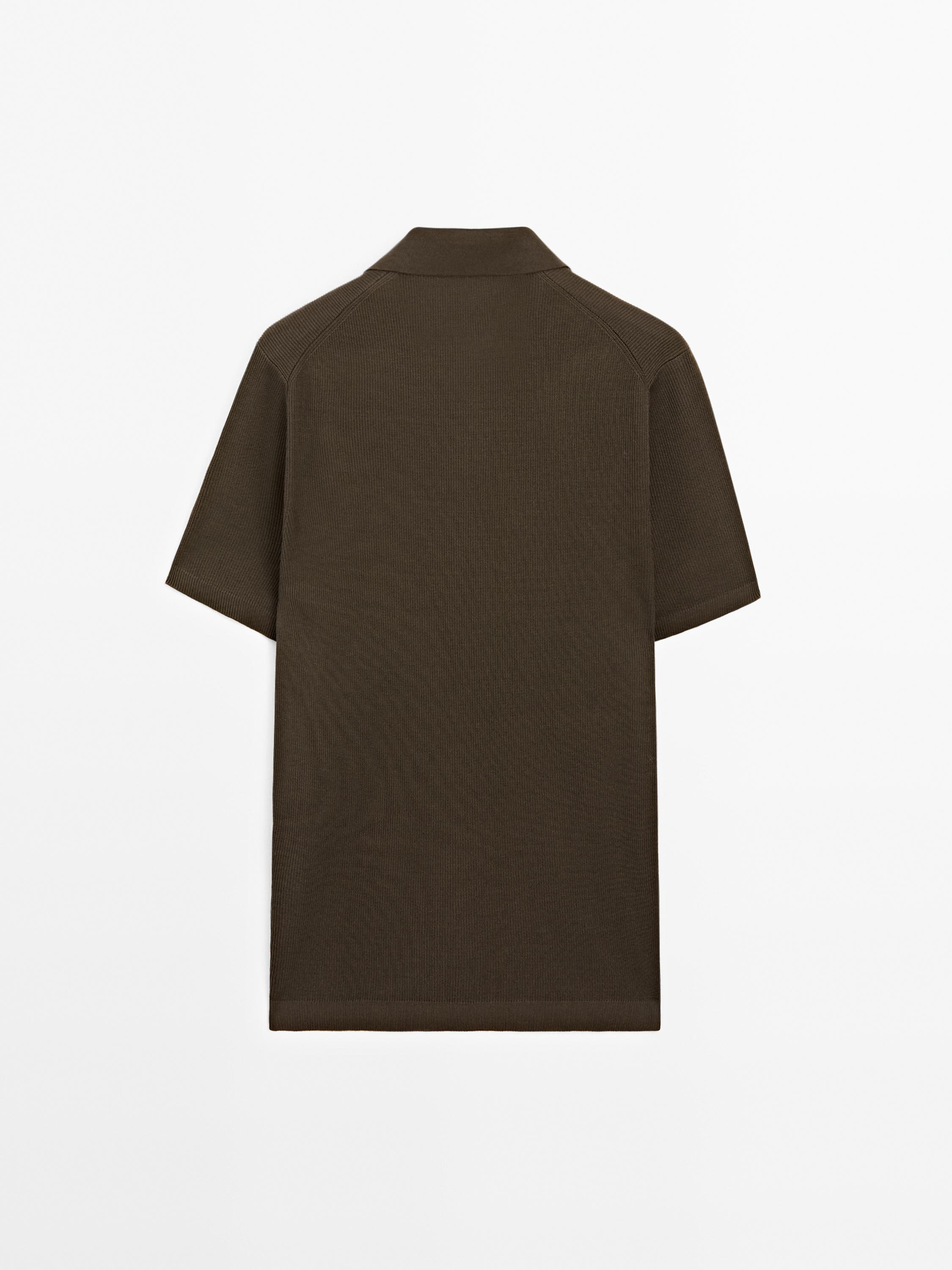 Mercerised cotton short sleeve polo shirt