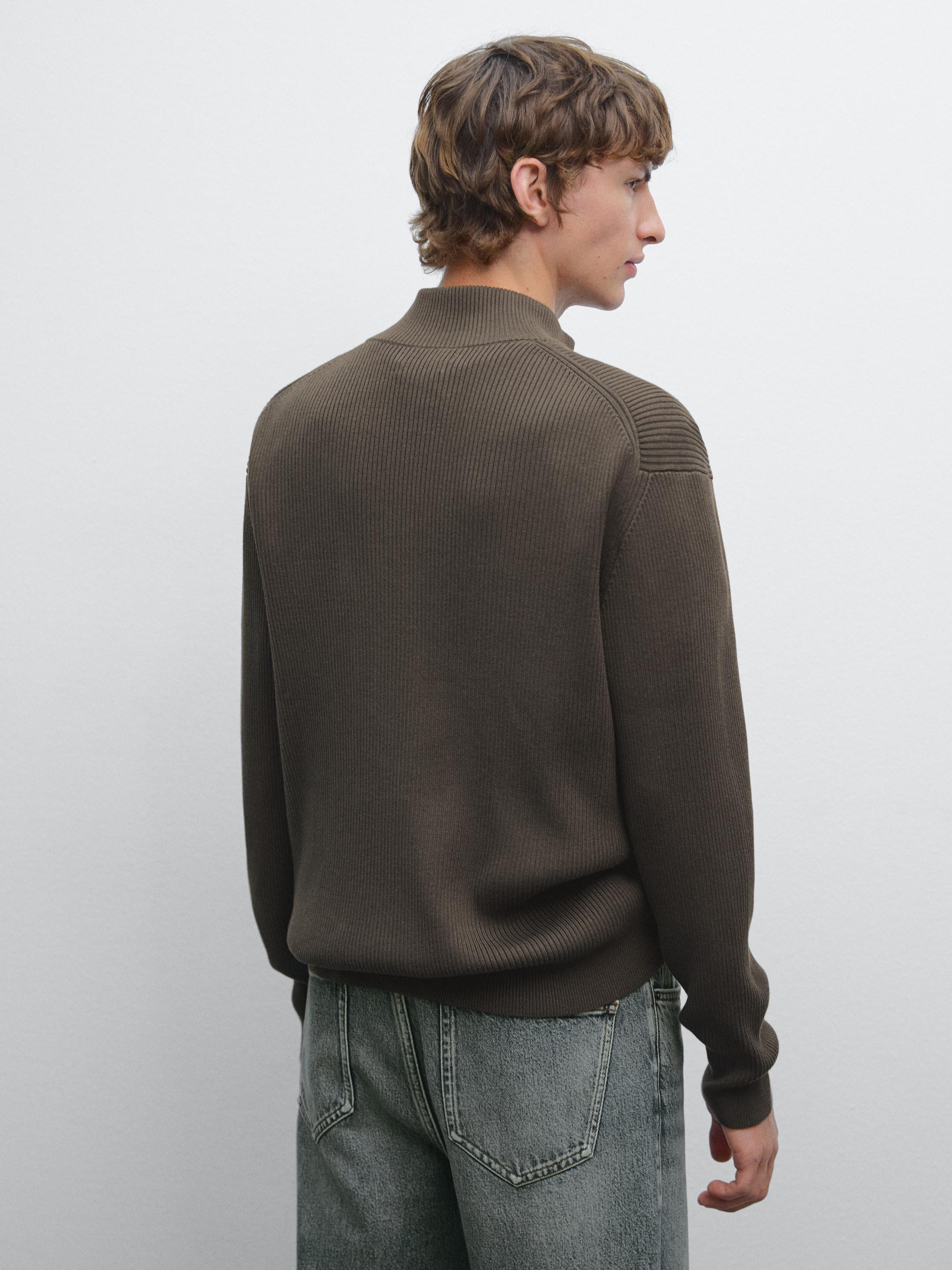 100% cotton zip cardigan