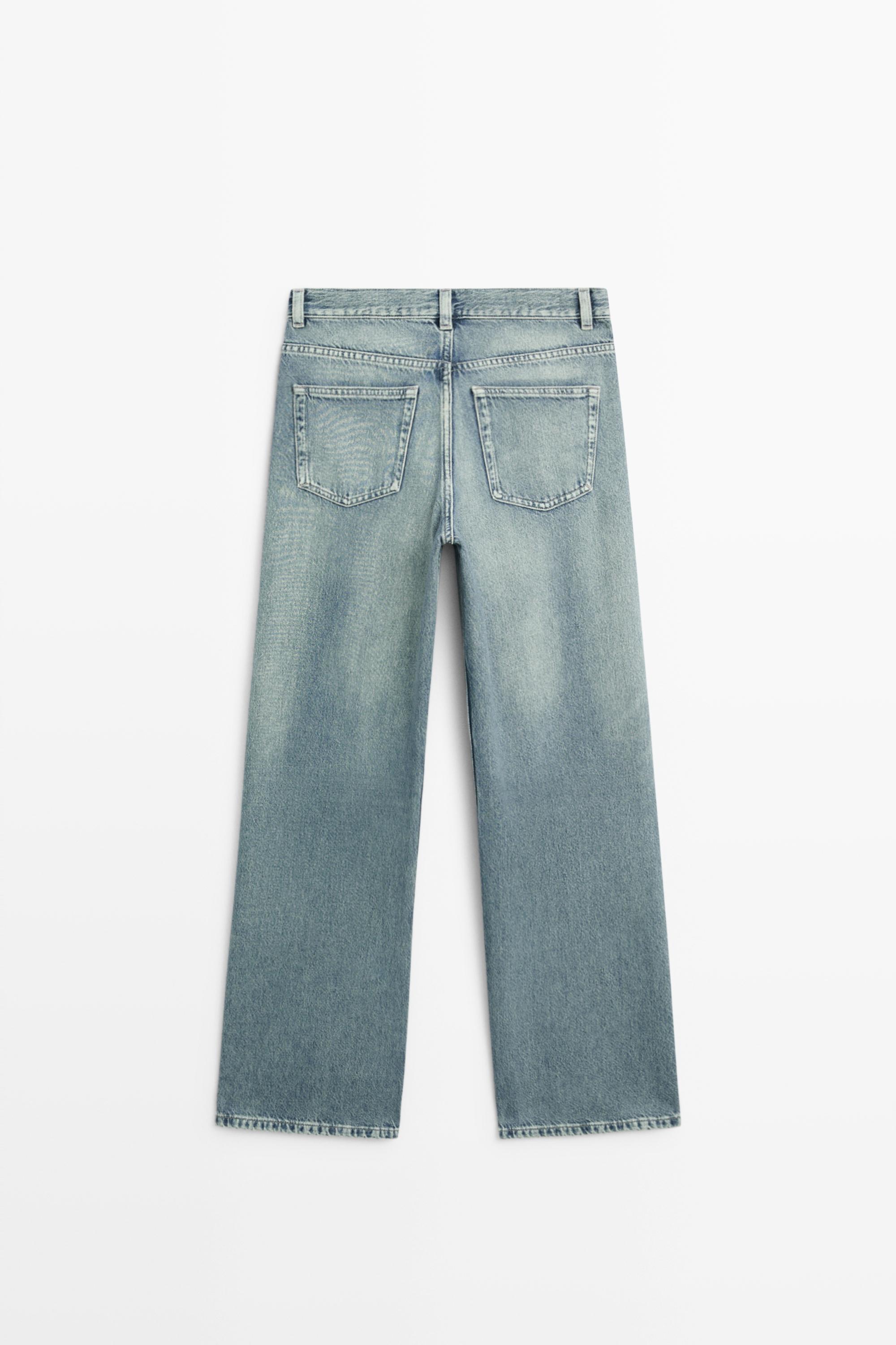 High-waist wide-leg jeans — BLUE