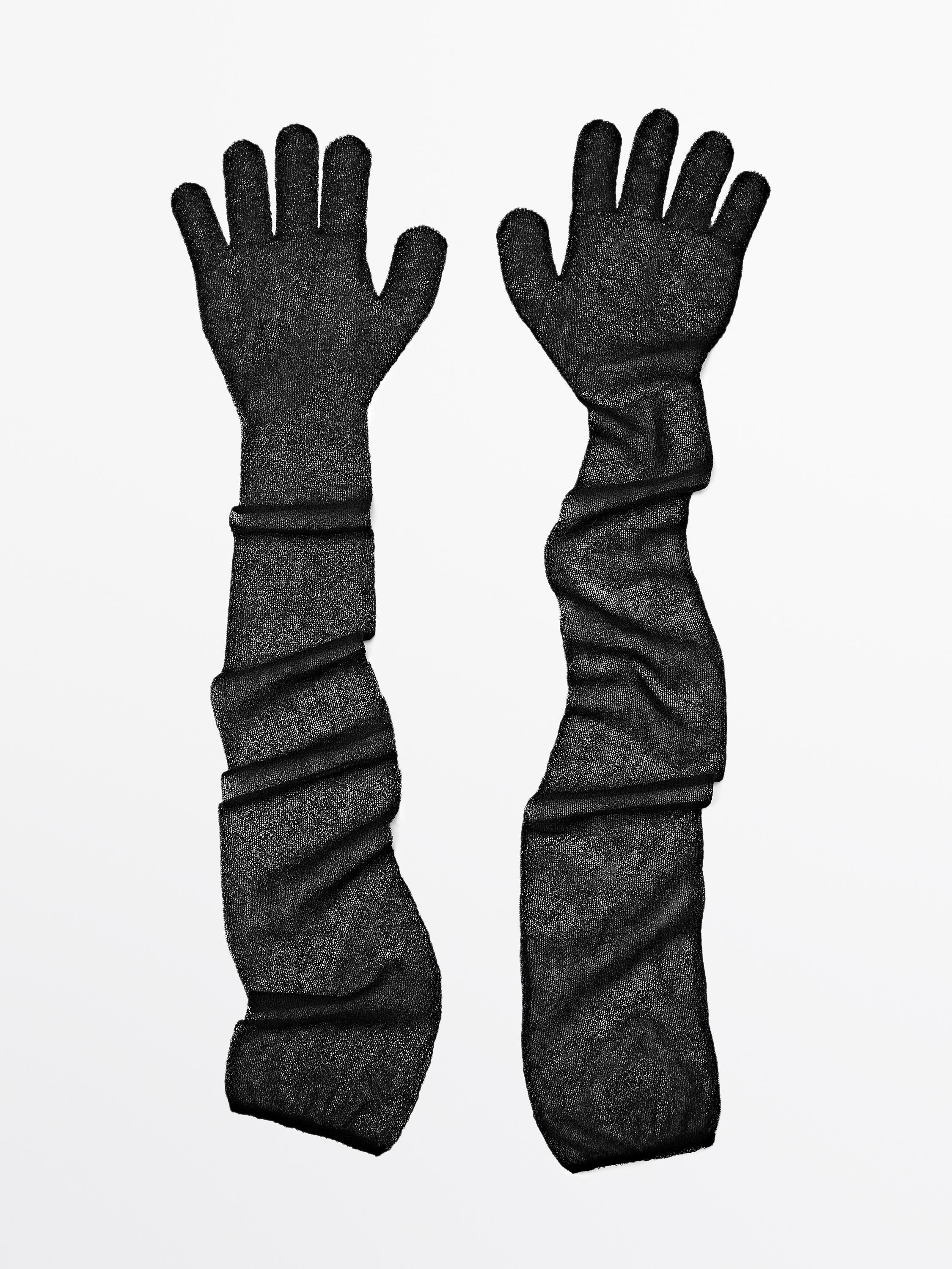 Lange, halbtransparente Handschuhe - STUDIO