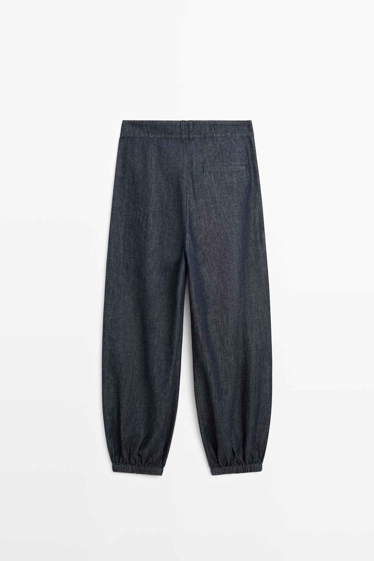 Balloon fit denim — DARK BLUE