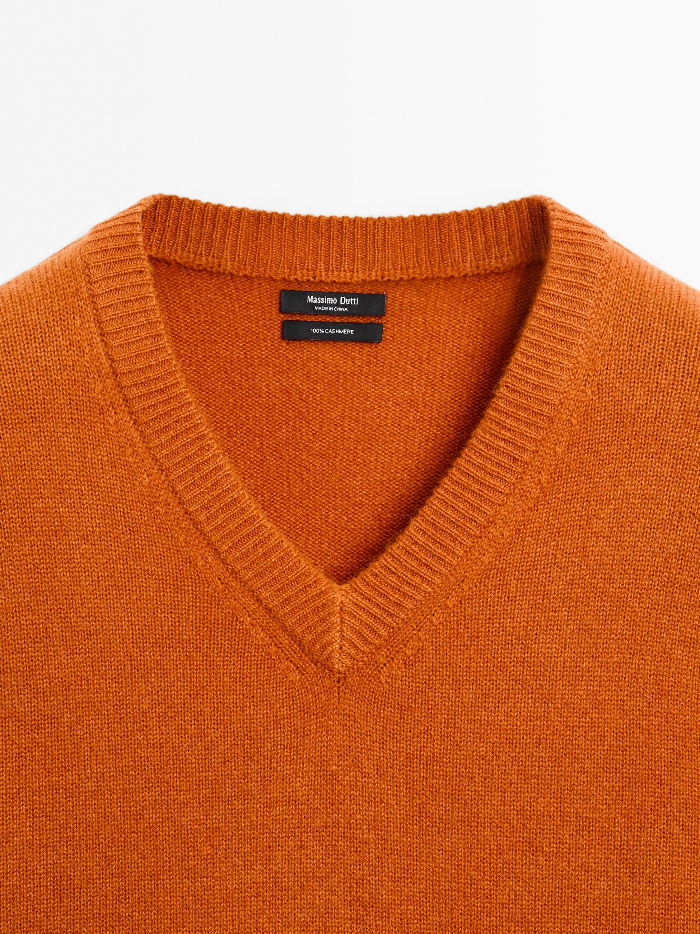 Pull en maille 100 % cachemire à col en V