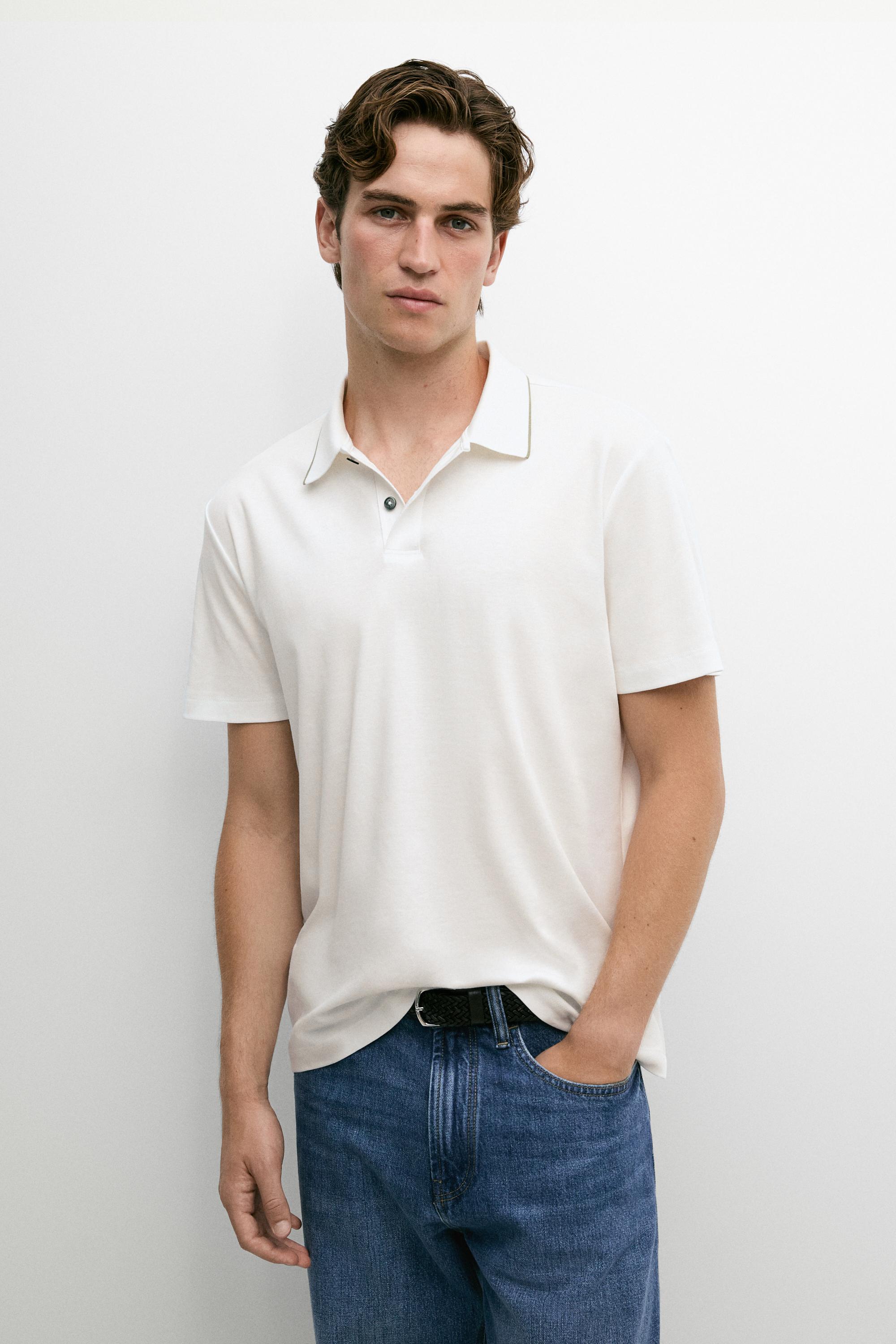 Polo manches courtes détail contrastant