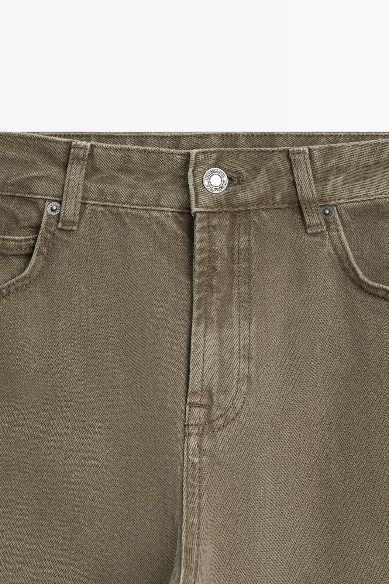 Mid-waist barrel fit jeans — MOLE BROWN