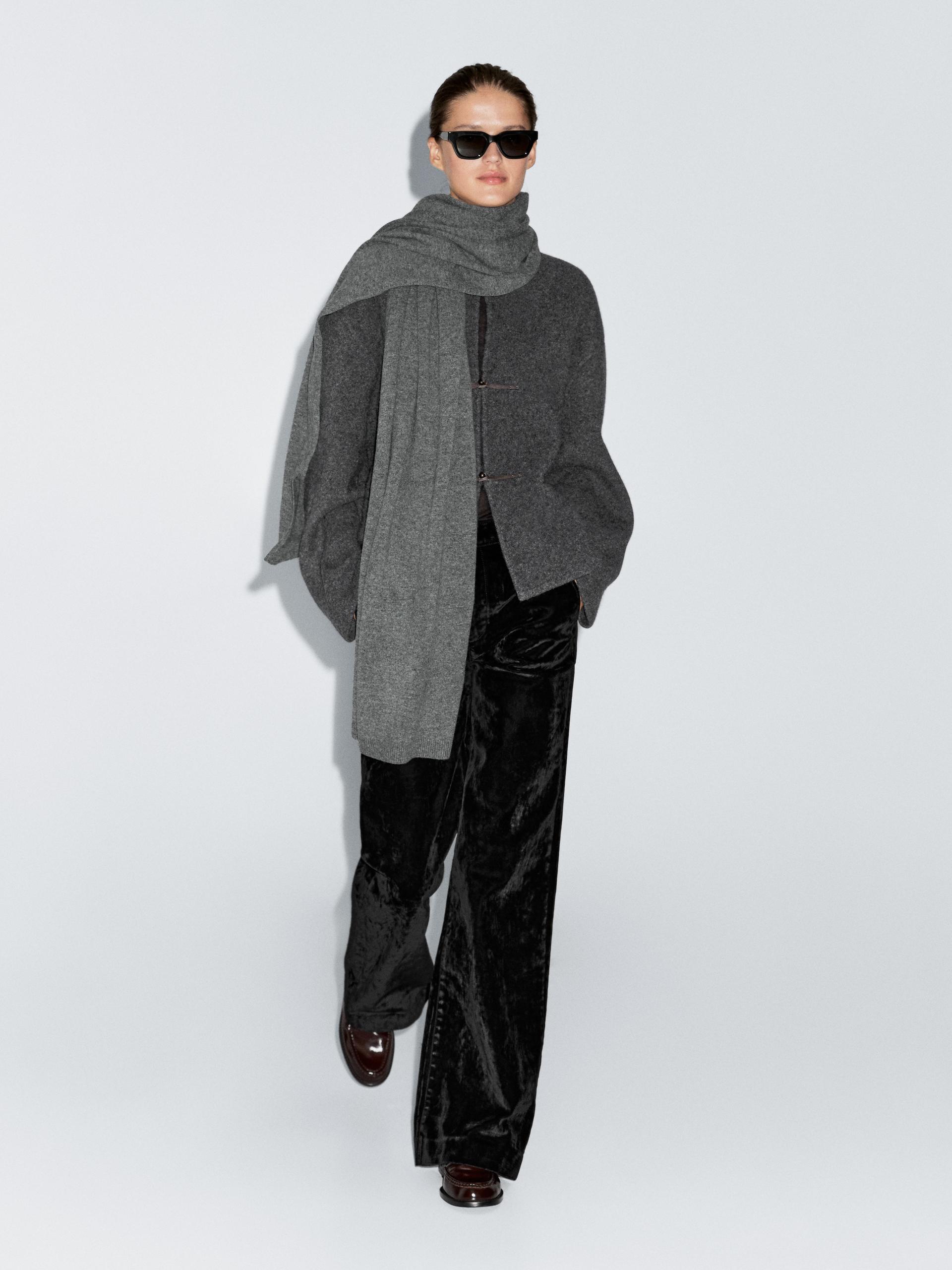Cardigan In Maglia Con Dettaglio Di Bottoni - Grigio - S - Massimo Dutti - Femminile