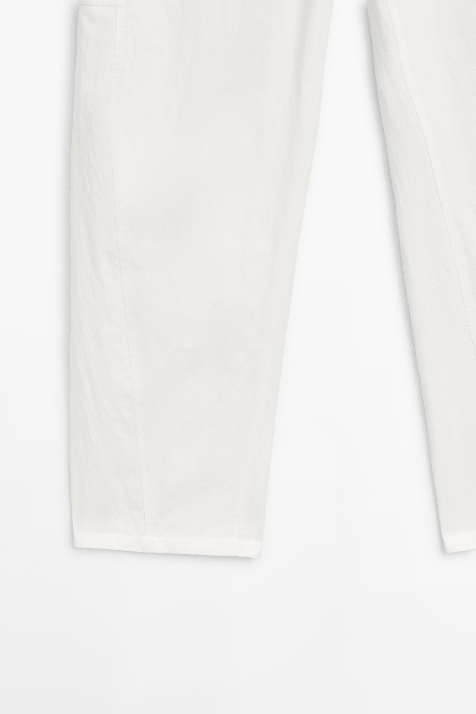 Cotton cargo pants — WHITE