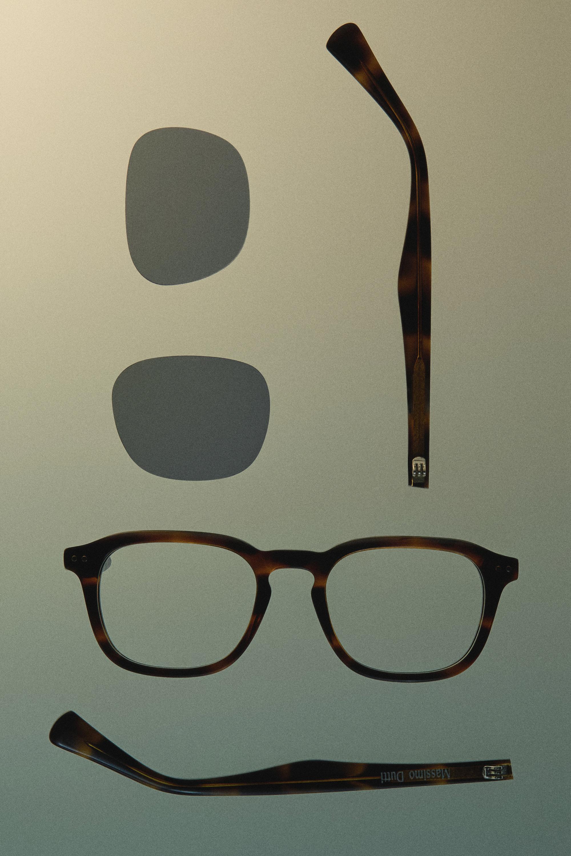 Square sunglasses — BROWN