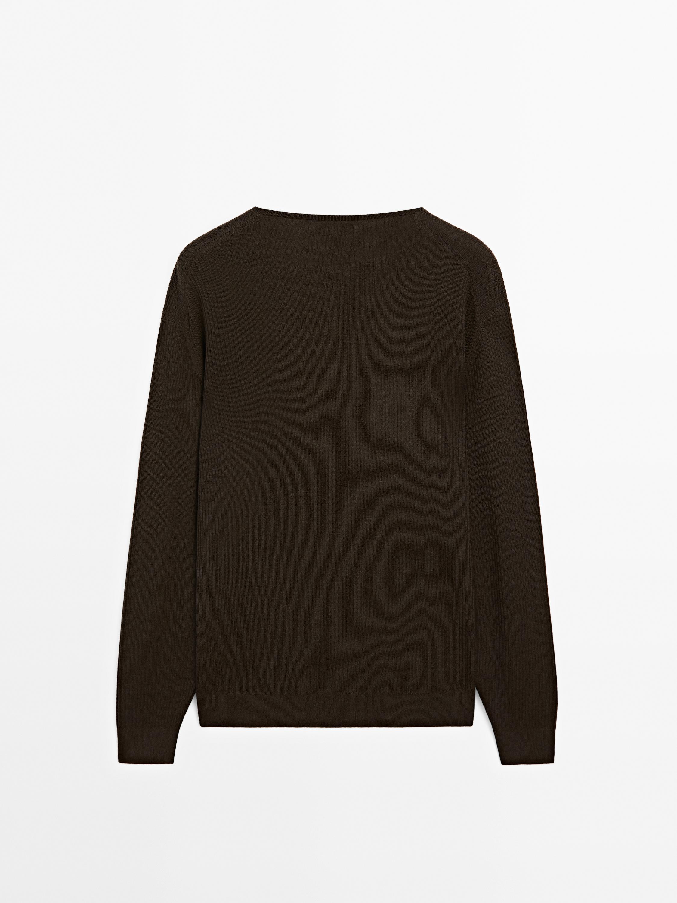100% merino wool knit sweater