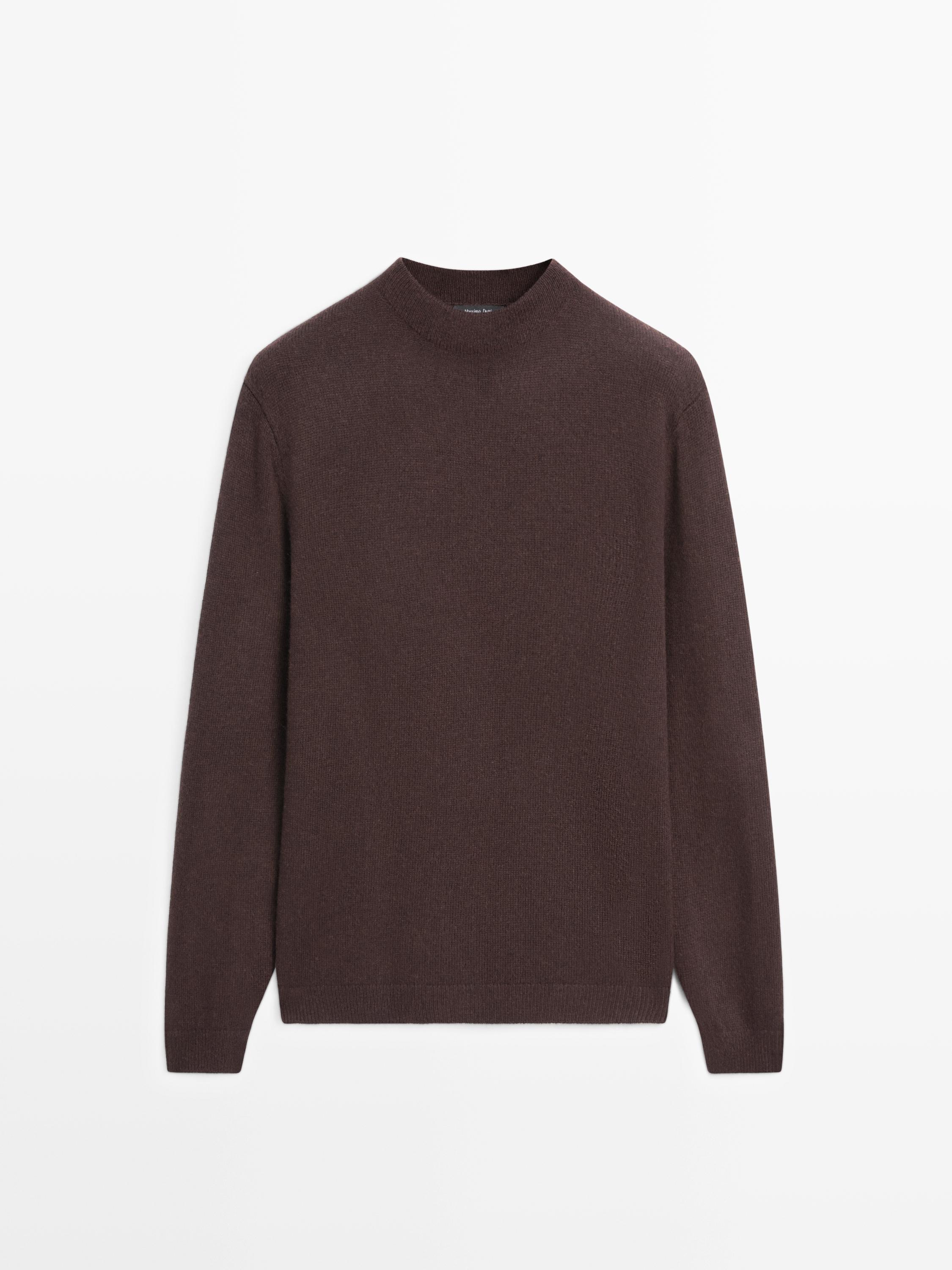 Wool blend round neck jumper
