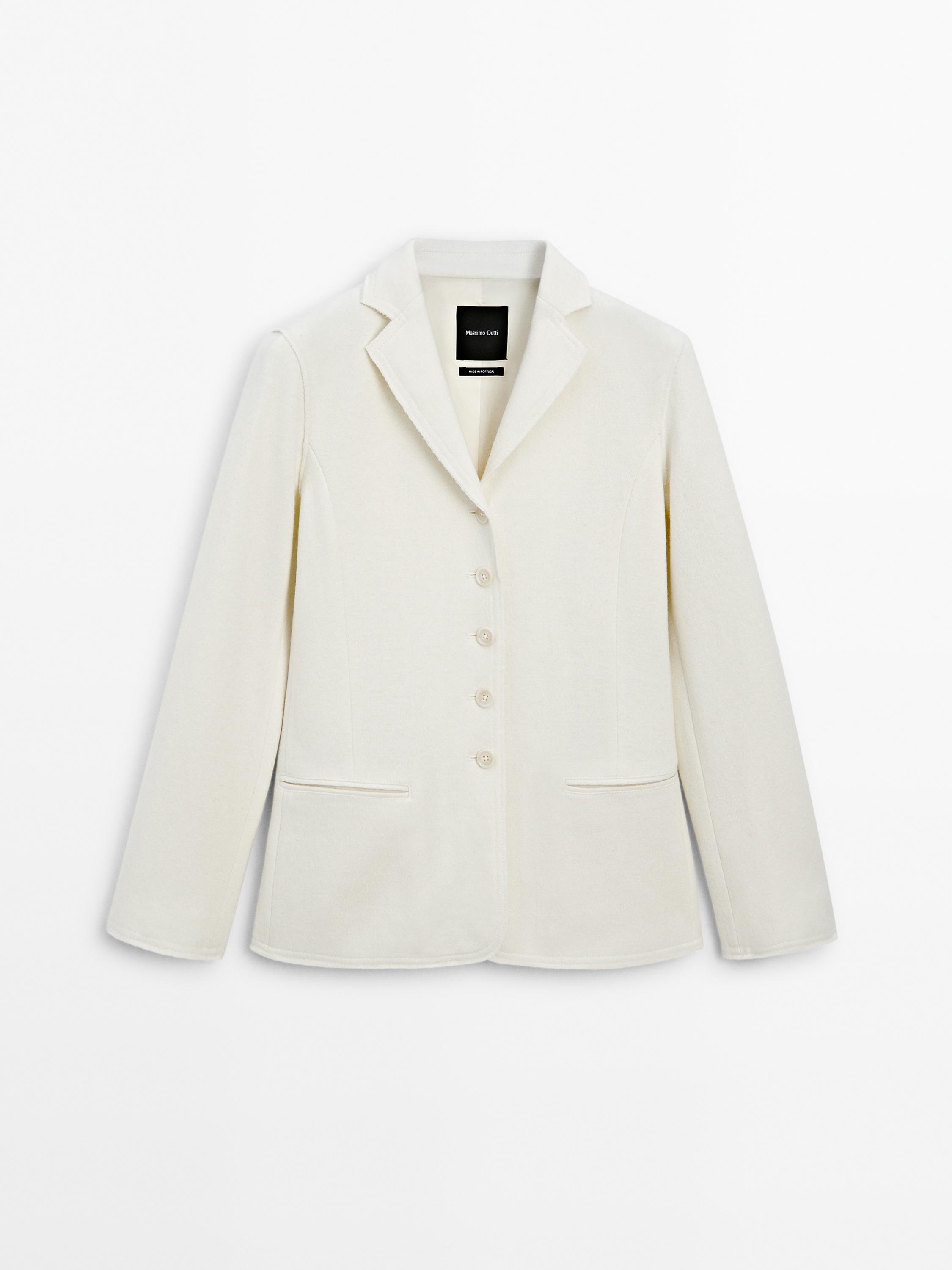 Blazer fin en laine mélangée