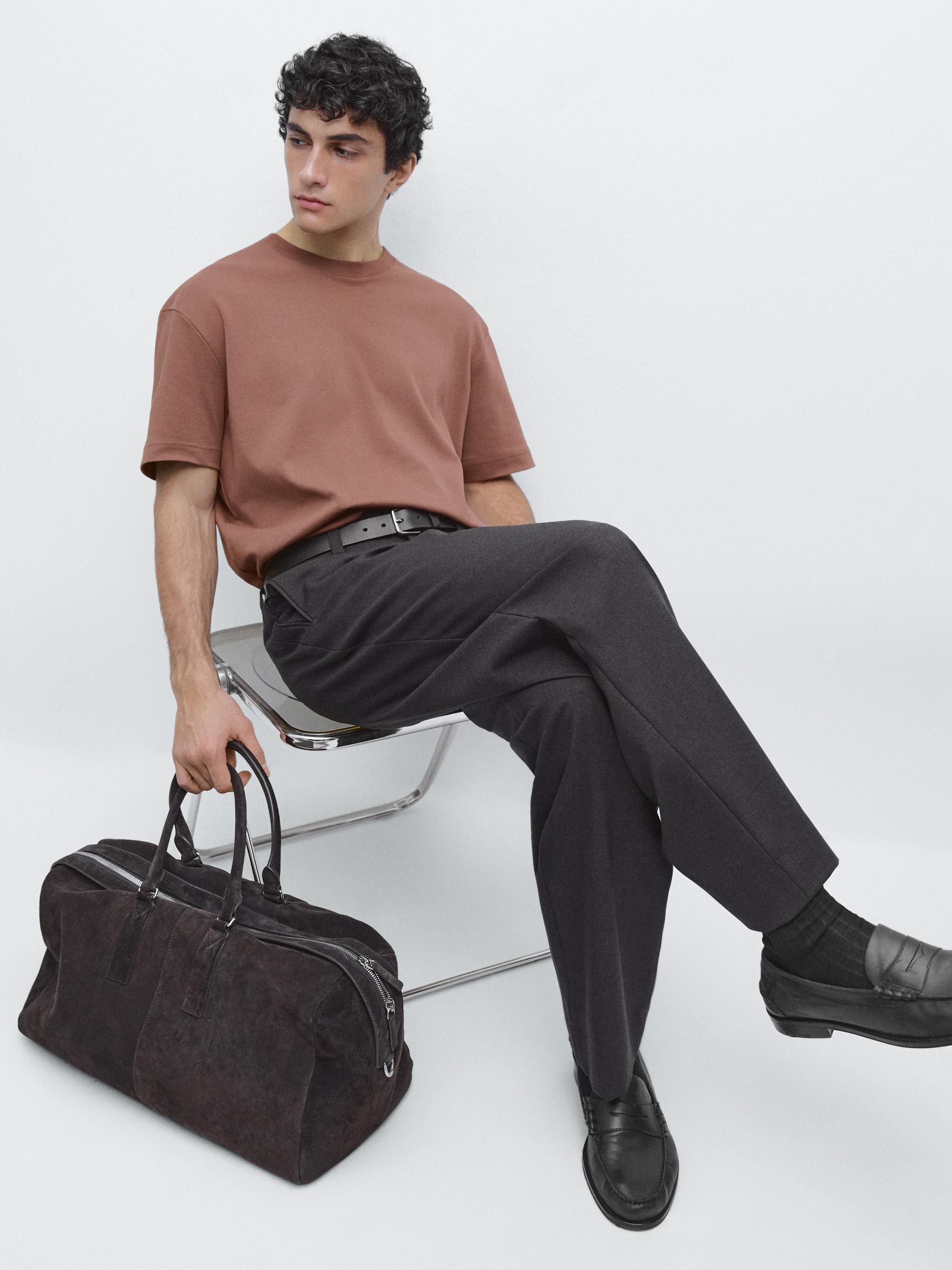 100% cotton short sleeve T-shirt — TERRA-COTTA