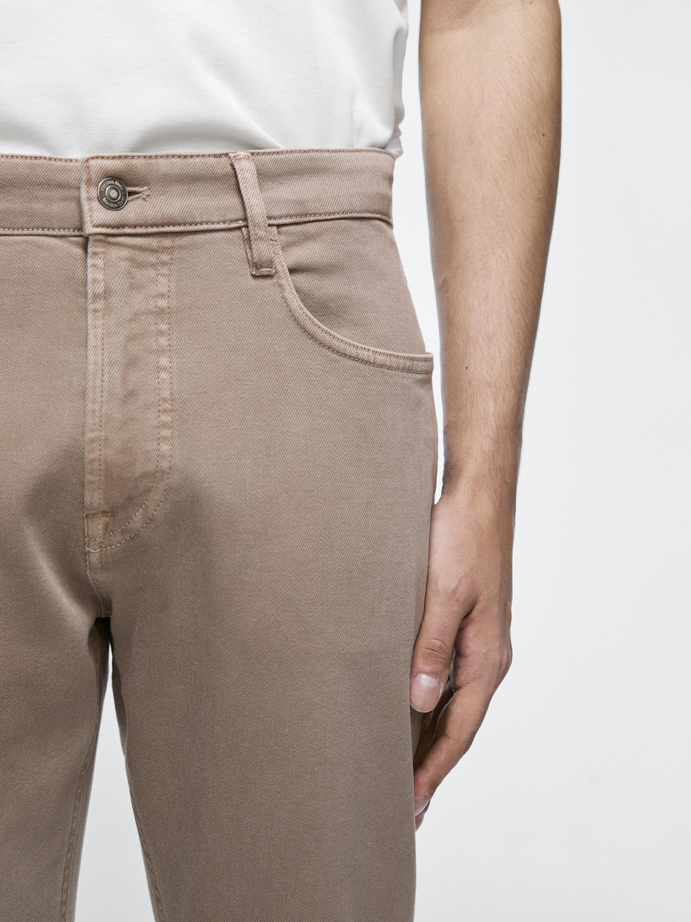 Tapered fit jeans — MINK