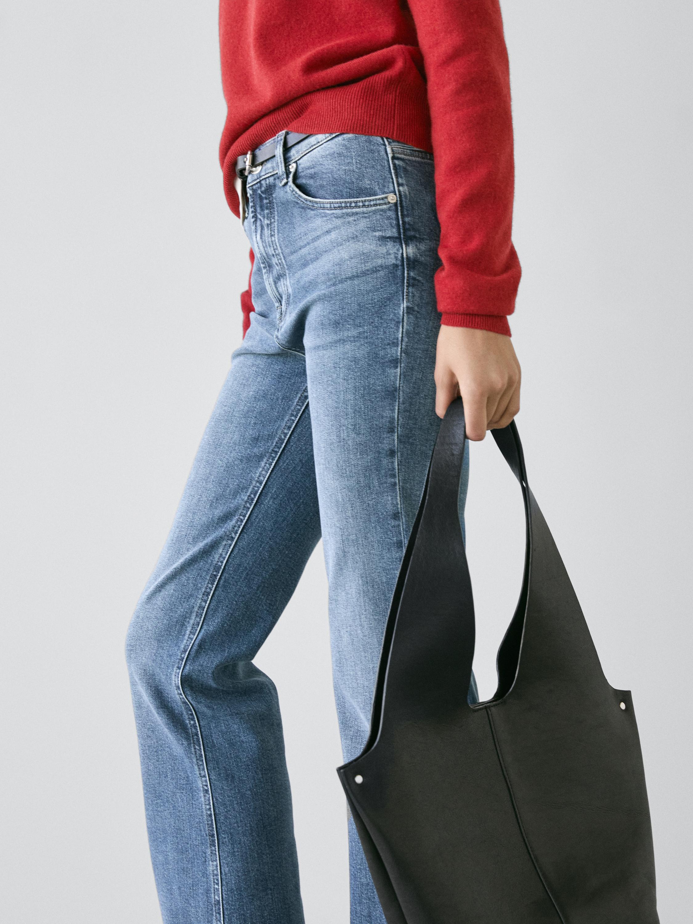 Skinny flare fit jeans — MEDIUM BLUE