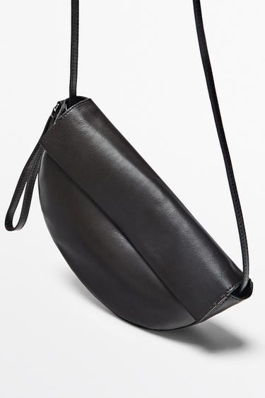 Nappa leather flap crossbody bag — BROWN 3